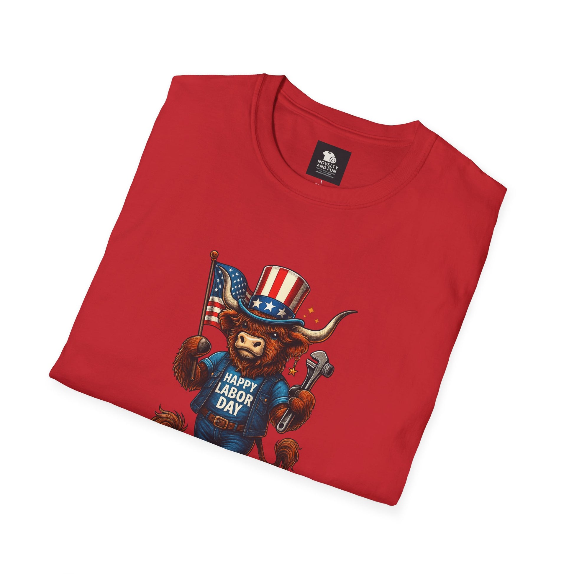 Happy Labor Day Highland Cow T-Shirt