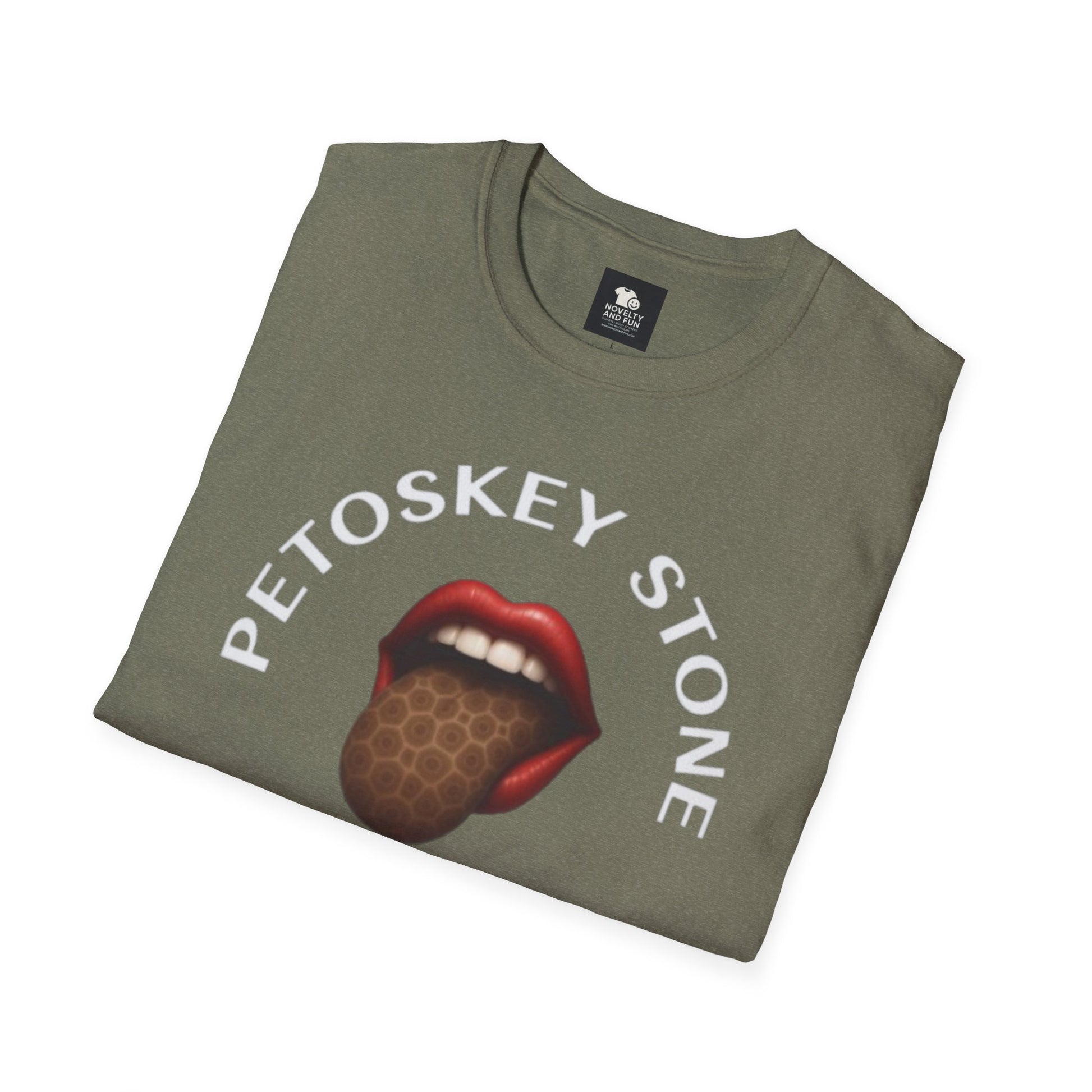 Graphic Tee with Petoskey Stone Licker! Michigan Lake Style