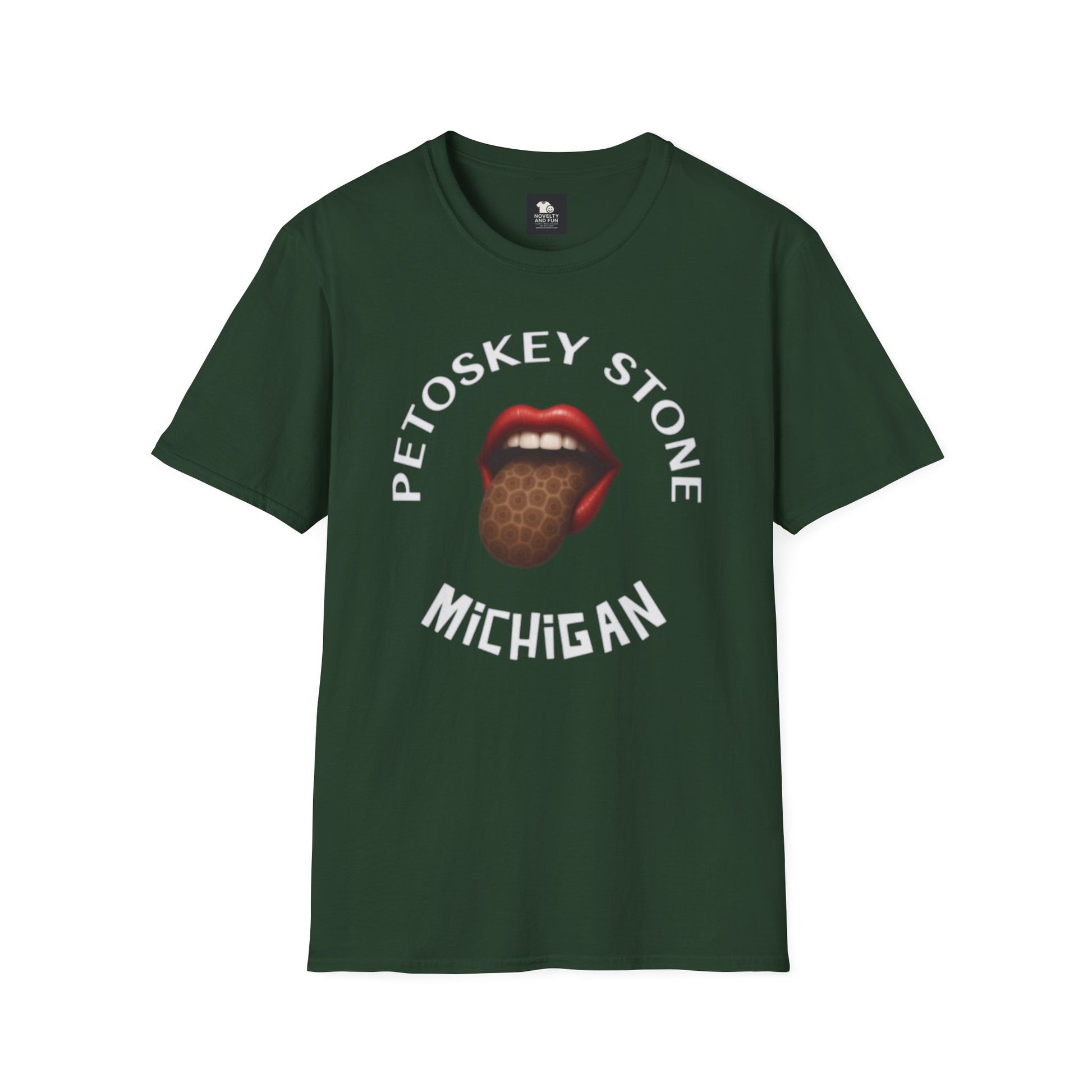 Graphic Tee with Petoskey Stone Licker! Michigan Lake Style