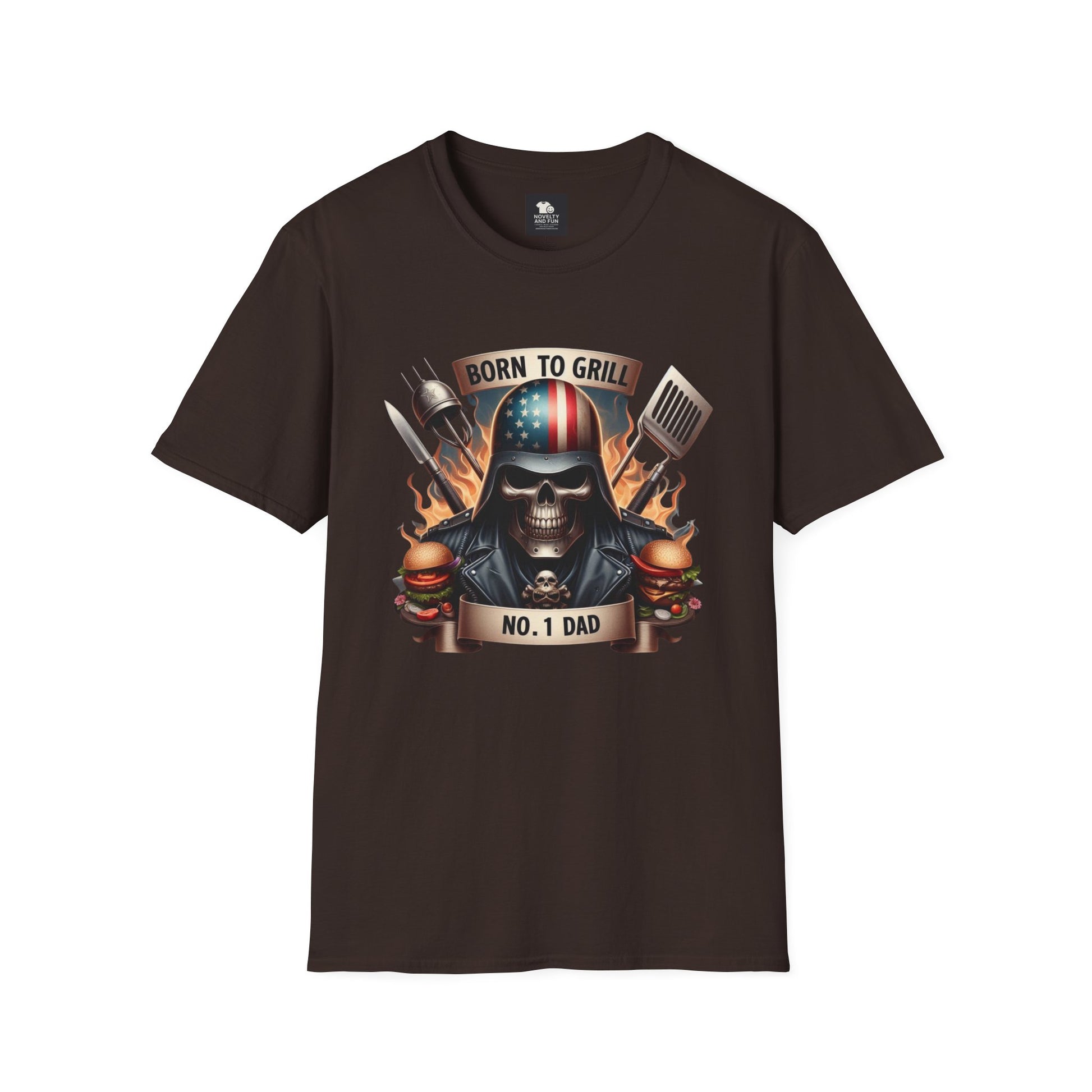Born to Grill No. 1 Dad T-Shirt - Perfect Gift for Father's Day & BBQ Lovers