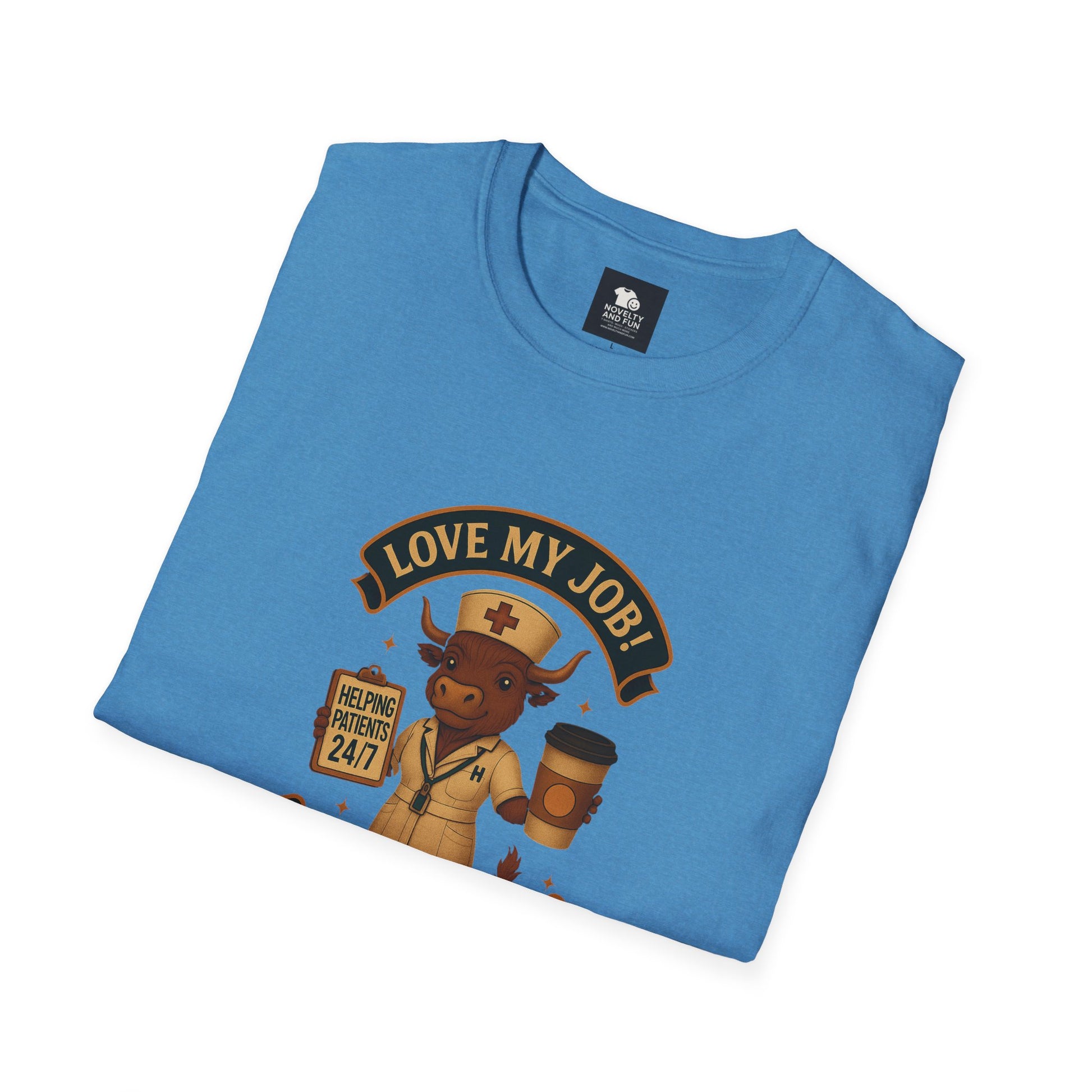 Funny HCA Highland Cow Coffee Lover Softstyle T-Shirt