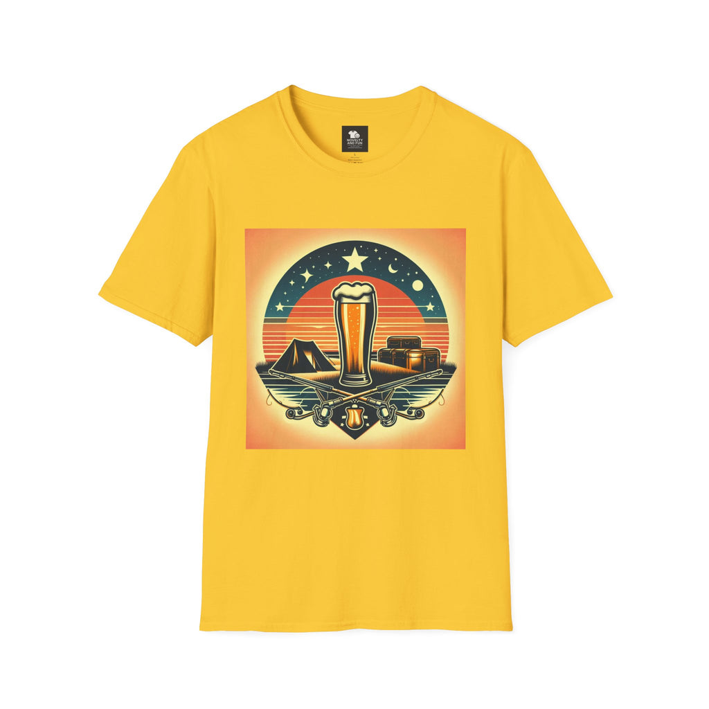 Vintage Beer Graphic Unisex T-Shirt | Retro Style Tee for Beer Lovers and Camping