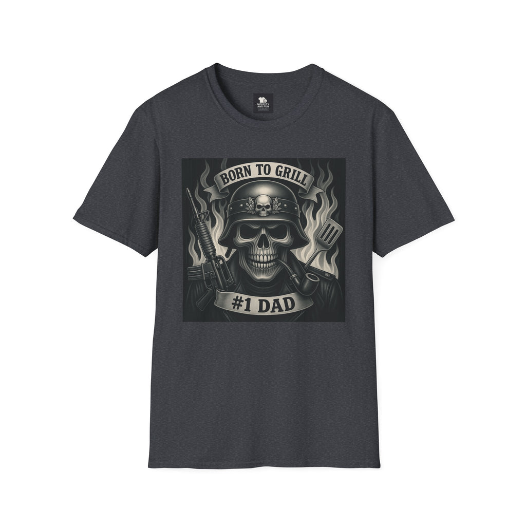 Born to Grill Dad T-Shirt, Skull Design Tee, Father's Day Gift, BBQ Lover