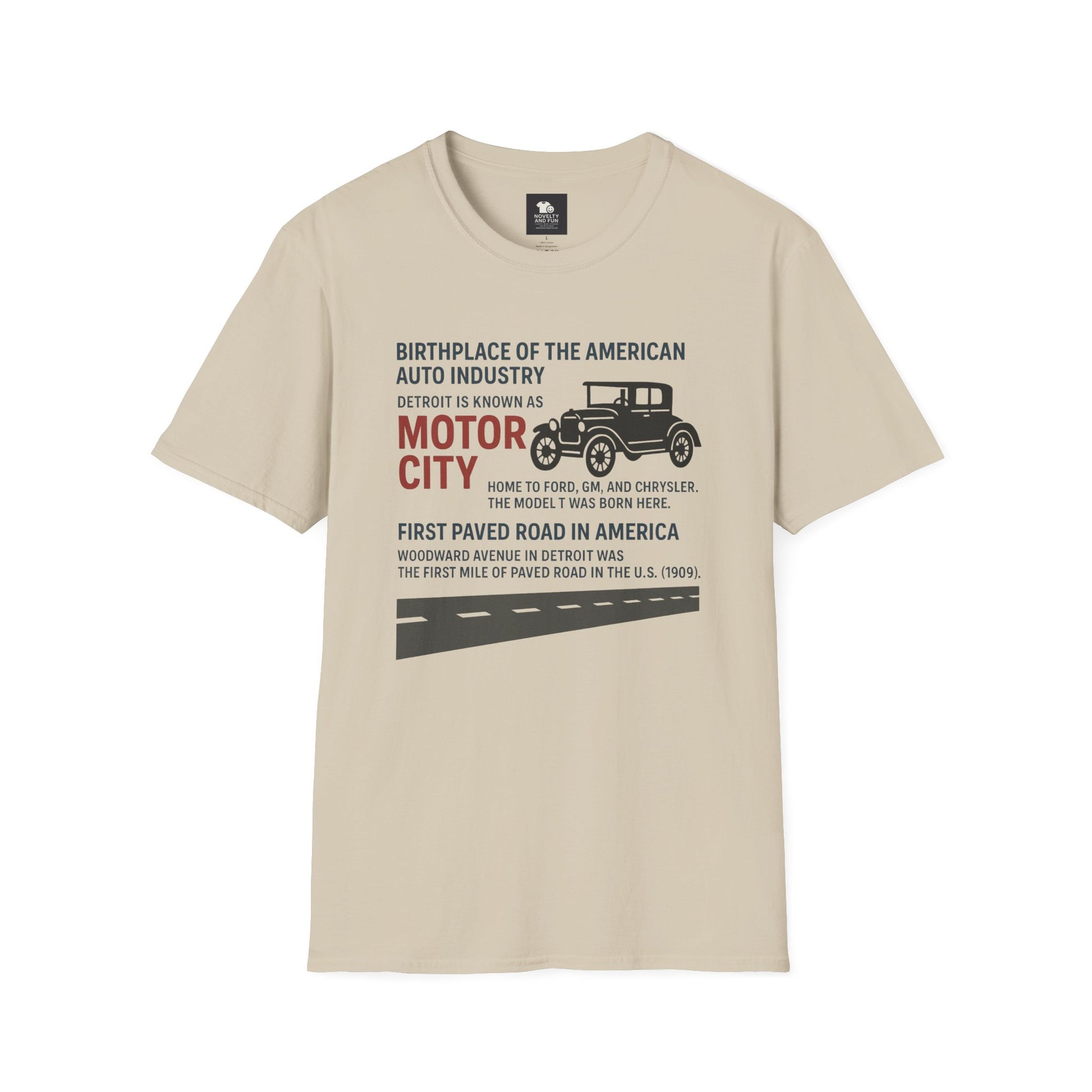 Motor City T-Shirt - Detroit Auto Heritage Vintage Car Lover Gift