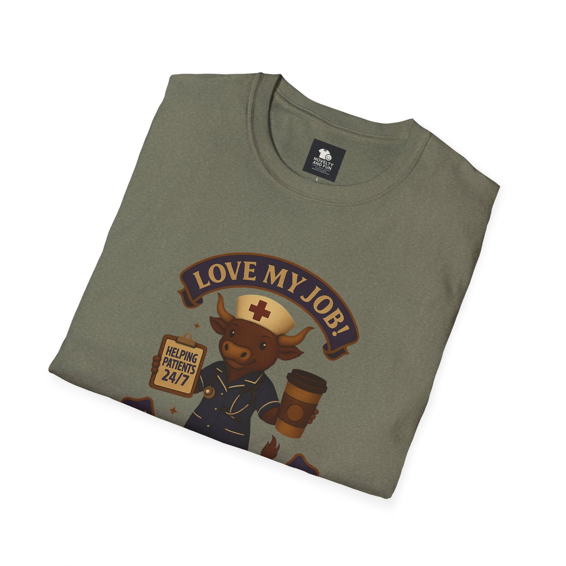 Funny Nurse Coffee Lover T-Shirt - Unisex Softstyle