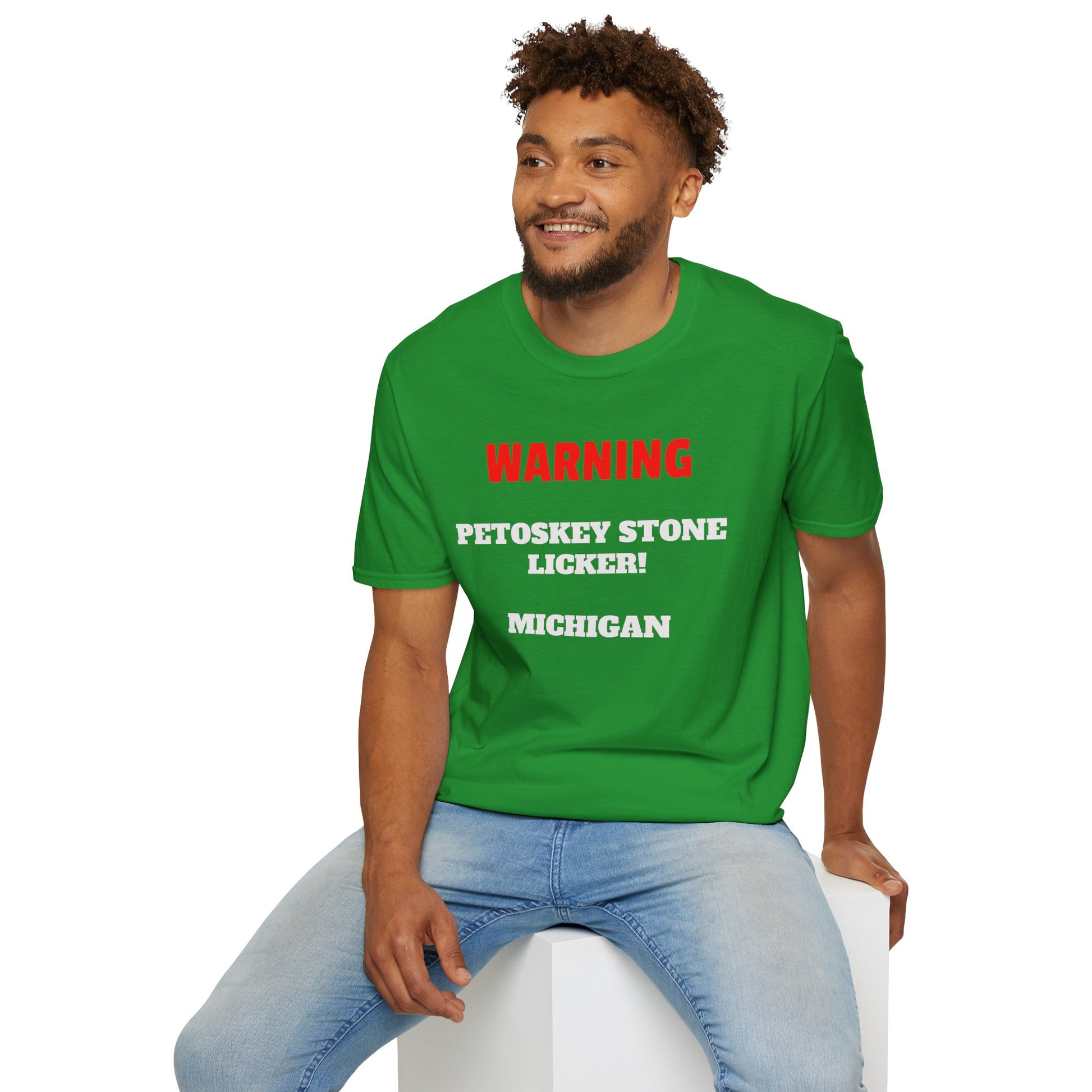 Petoskey Stone Licker Unisex Softstyle T-Shirt - Perfect for Michigan Lovers