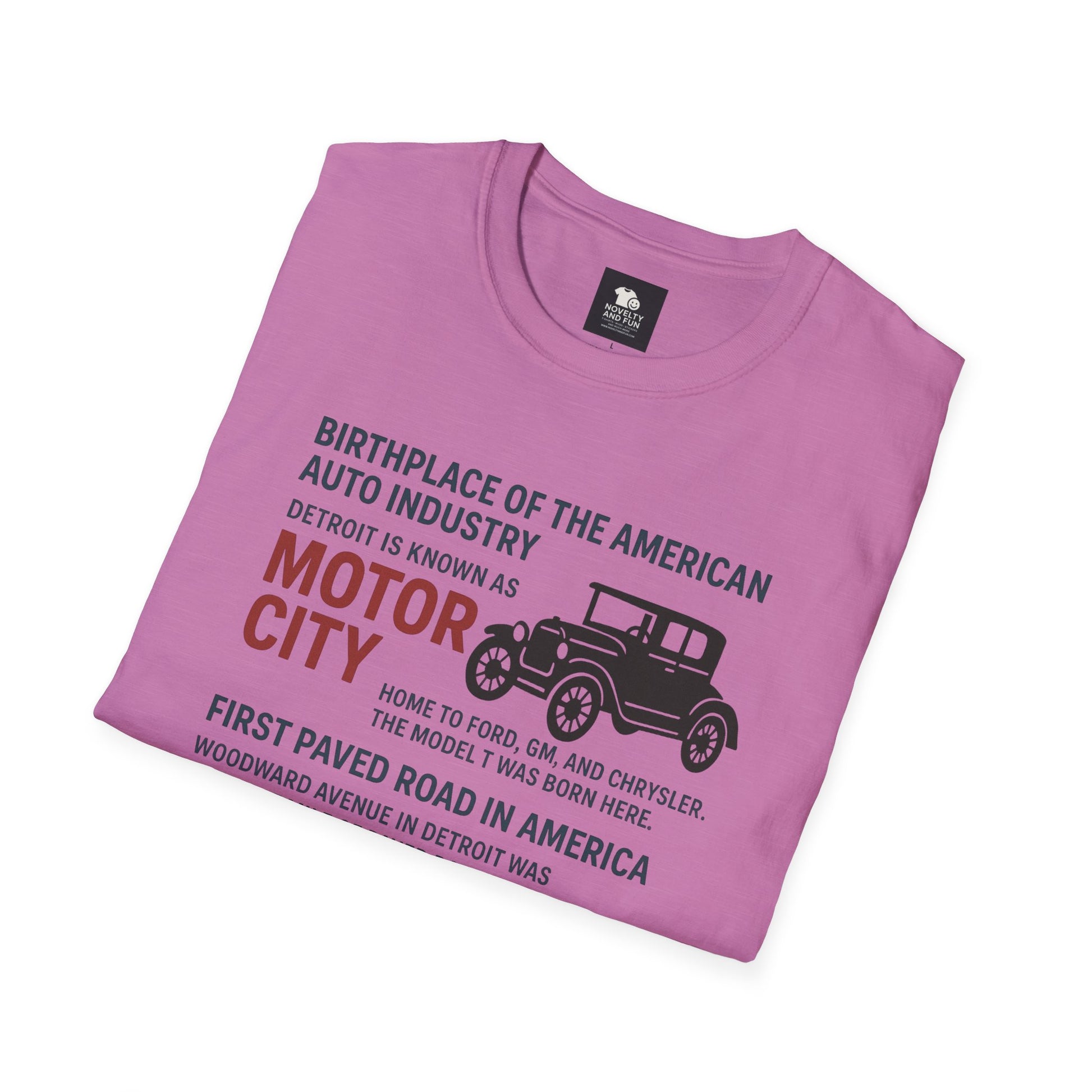 Motor City T-Shirt - Detroit Auto Heritage Vintage Car Lover Gift