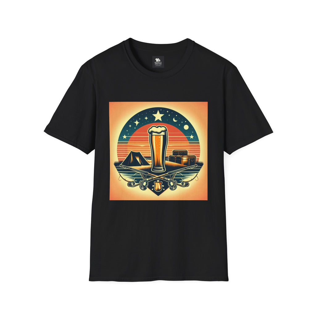 Vintage Beer Graphic Unisex T-Shirt | Retro Style Tee for Beer Lovers and Camping