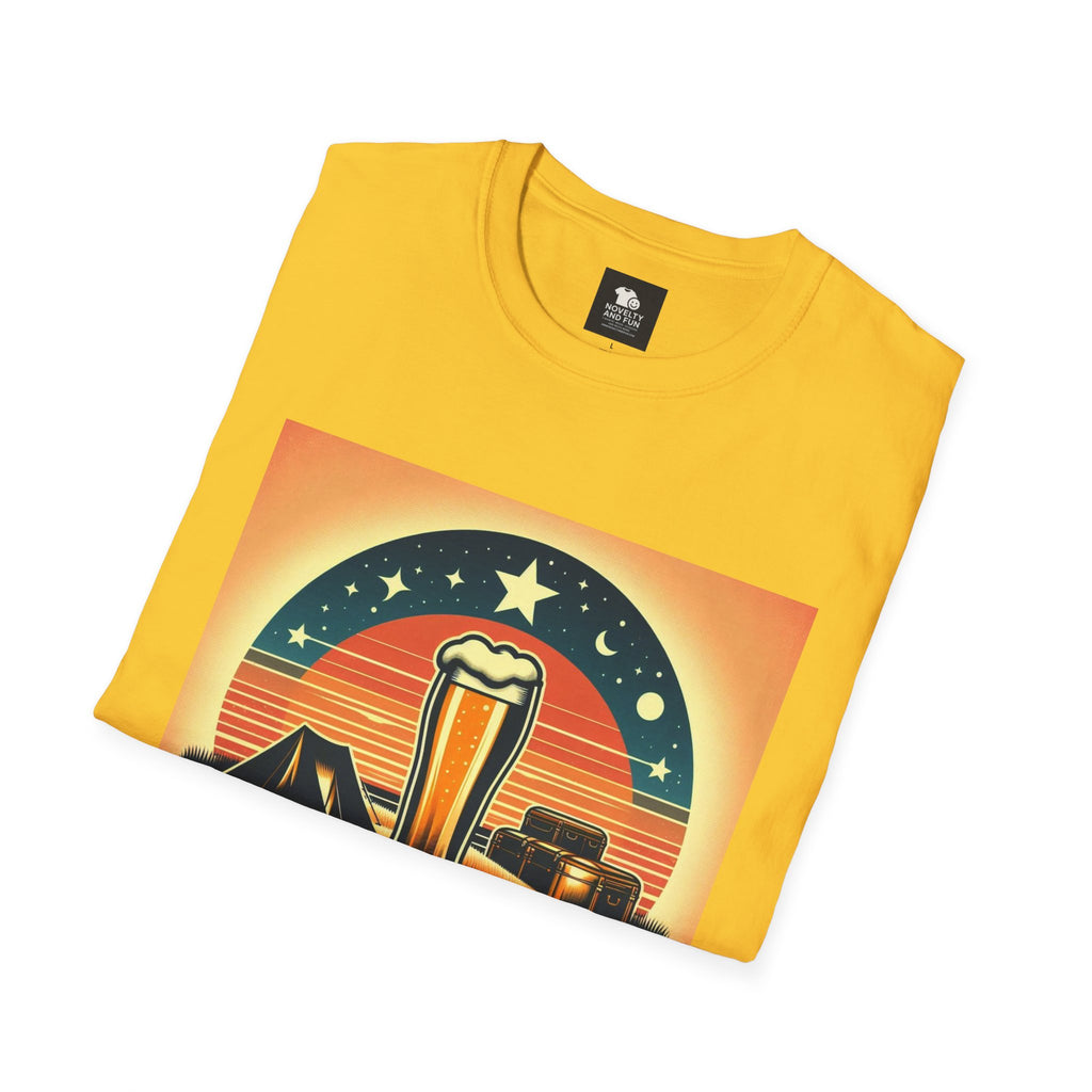 Vintage Beer Graphic Unisex T-Shirt | Retro Style Tee for Beer Lovers and Camping