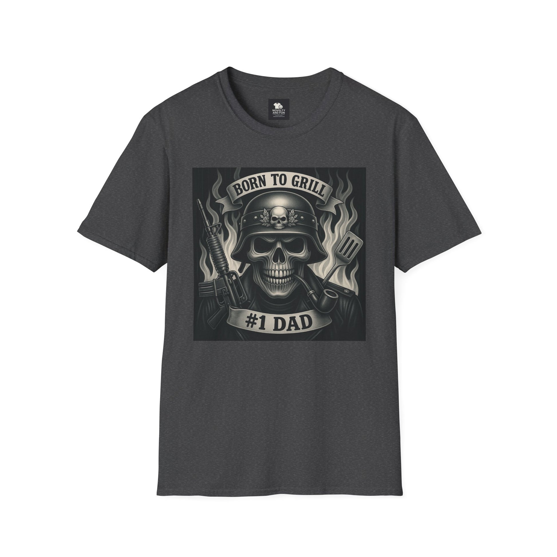 Born to Grill Dad T-Shirt, Skull Design Tee, Father's Day Gift, BBQ Lover