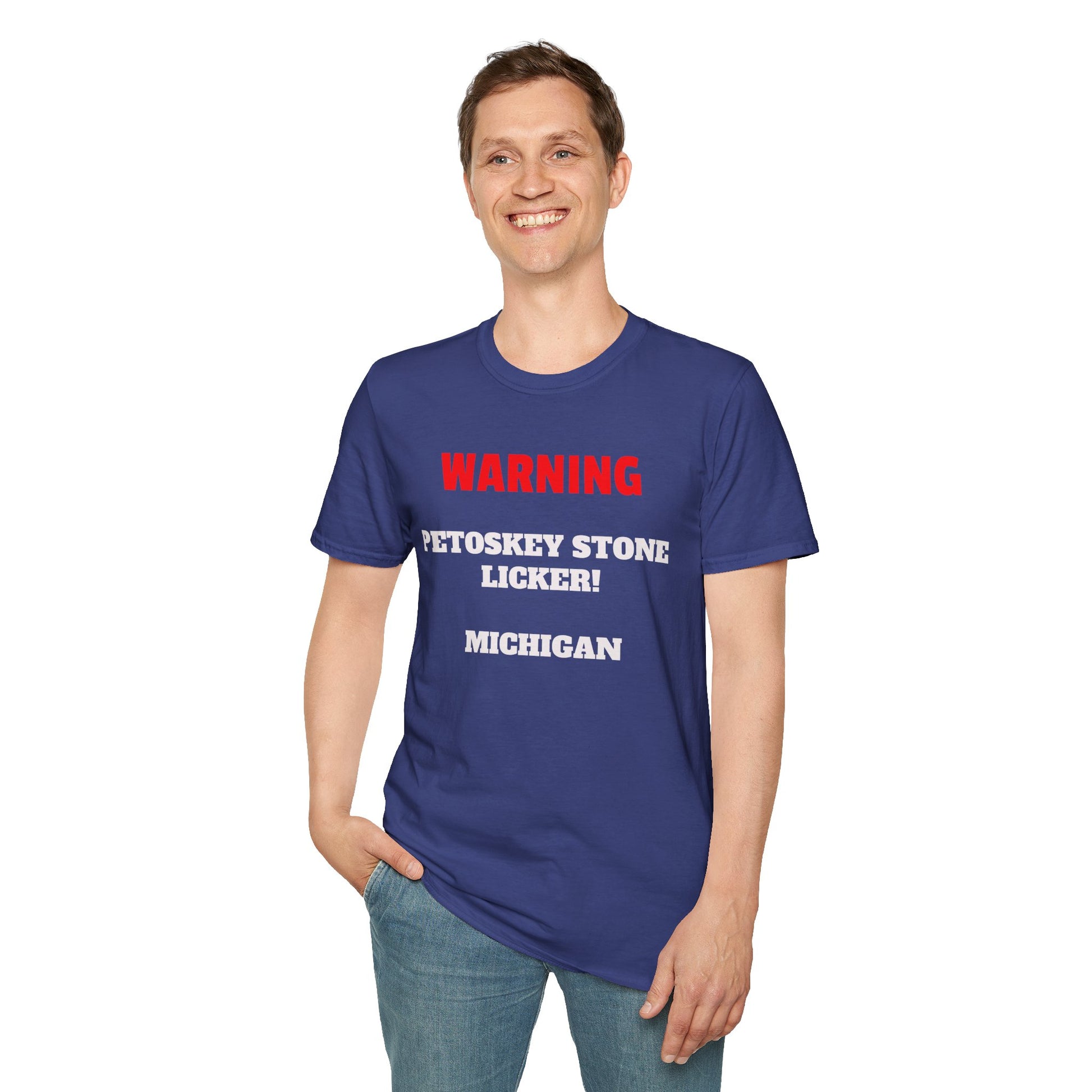 Petoskey Stone Licker Unisex Softstyle T-Shirt - Perfect for Michigan Lovers
