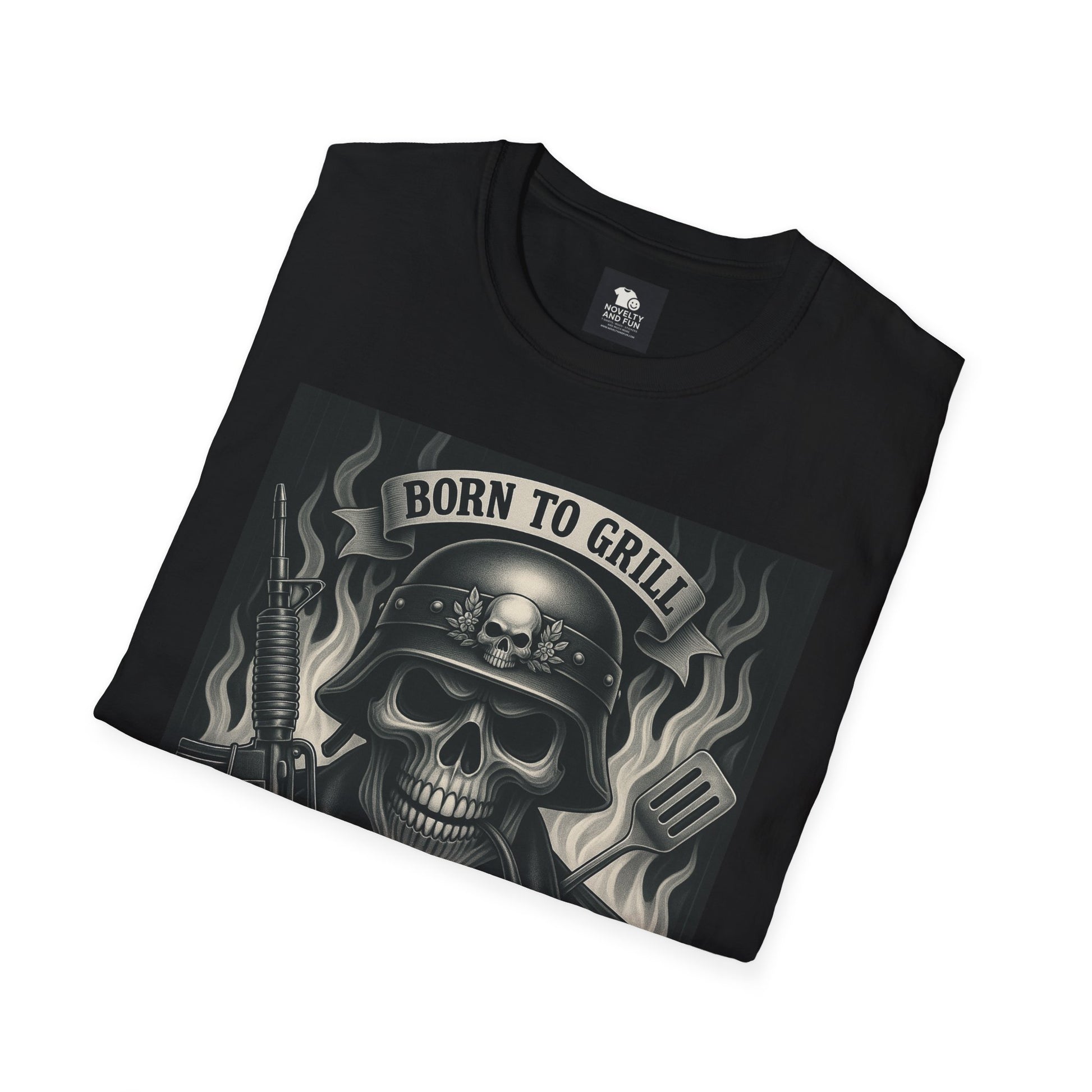 Born to Grill Dad T-Shirt, Skull Design Tee, Father's Day Gift, BBQ Lover