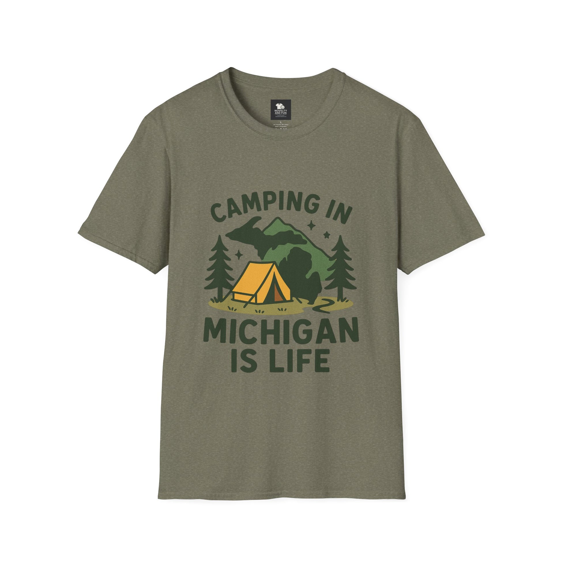 Michigan Camping Is Life T-Shirt - Outdoor Adventure Tee