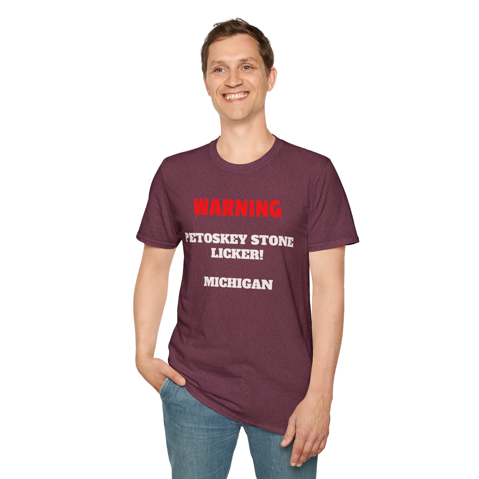 Petoskey Stone Licker Unisex Softstyle T-Shirt - Perfect for Michigan Lovers