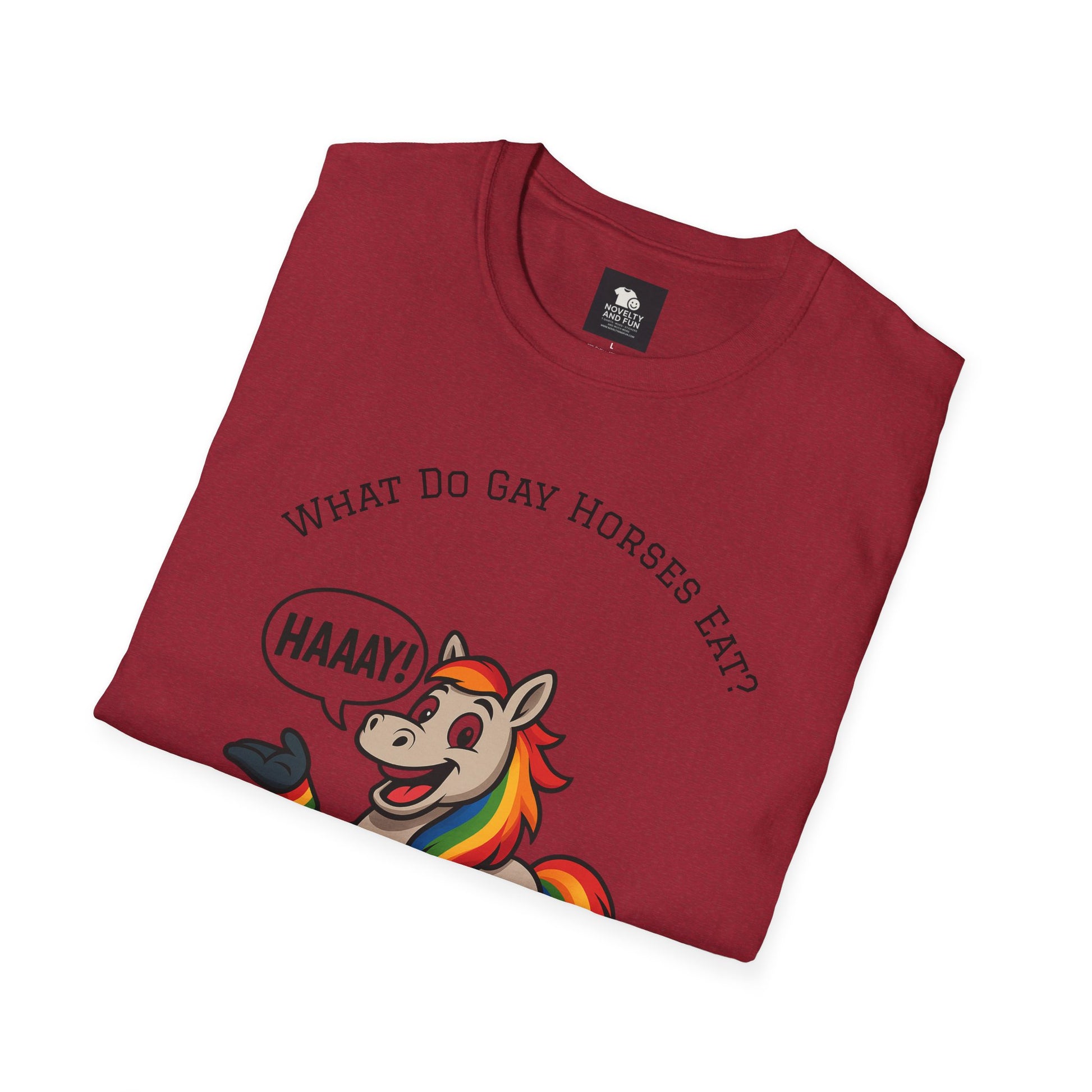 Rainbow Horse Humor T-Shirt, Gay Pride Tee, Funny Animal Shirt, LGBT Unisex