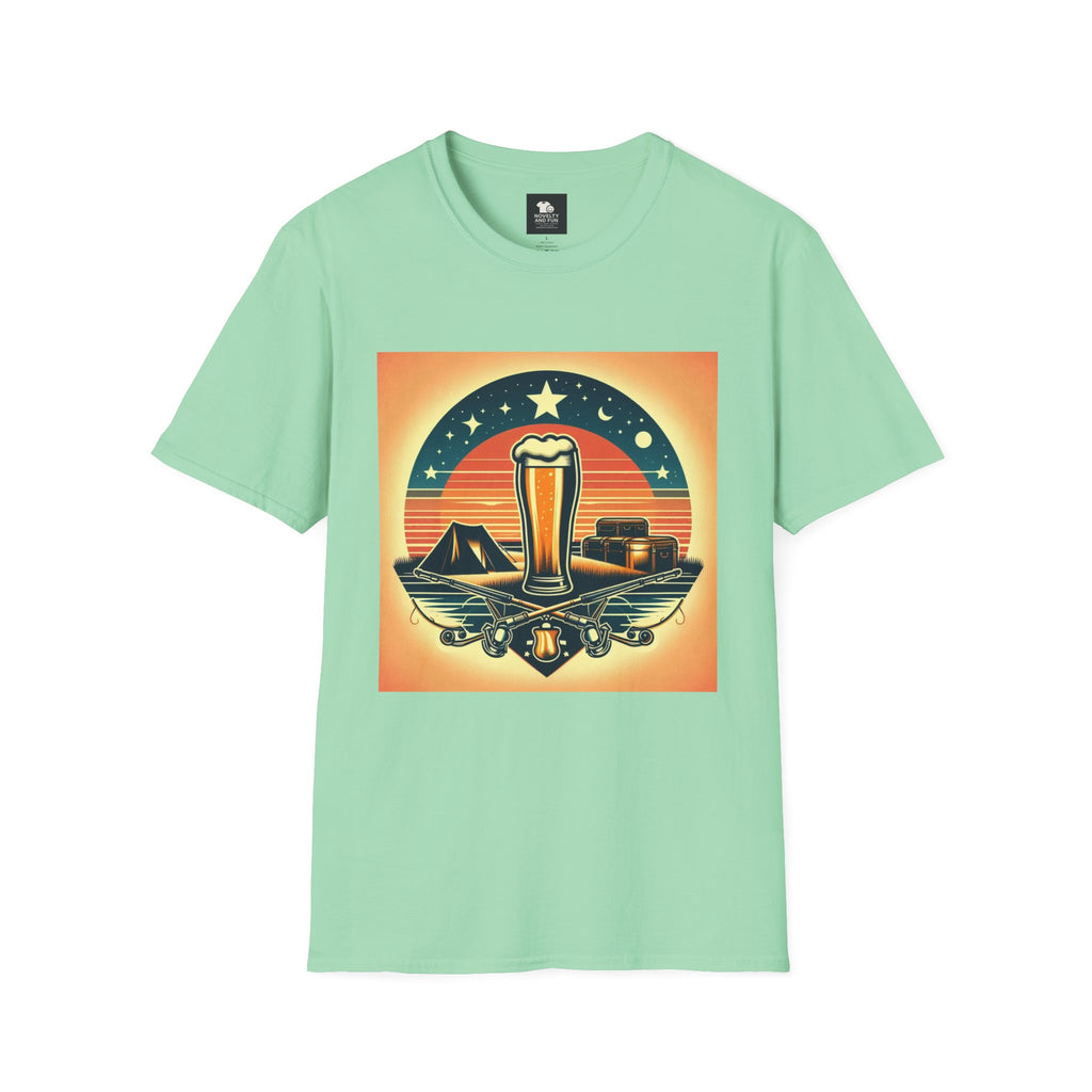 Vintage Beer Graphic Unisex T-Shirt | Retro Style Tee for Beer Lovers and Camping