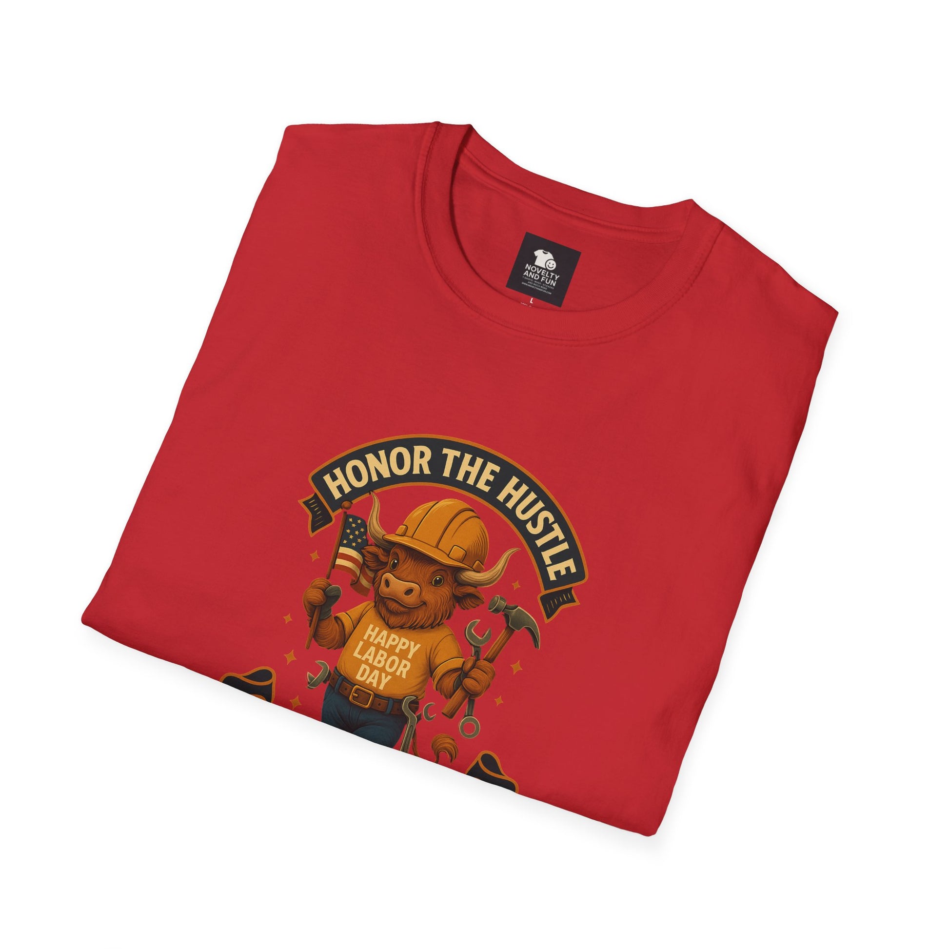 Honor The Hustle Unisex Graphic T-Shirt - Labor Day Construction Tee