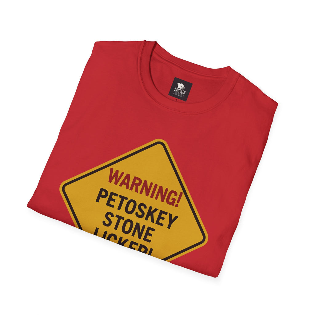 Warning! Contains Petoskey Stone Licker T-Shirt, Funny Gift, Unisex Tee, [...]