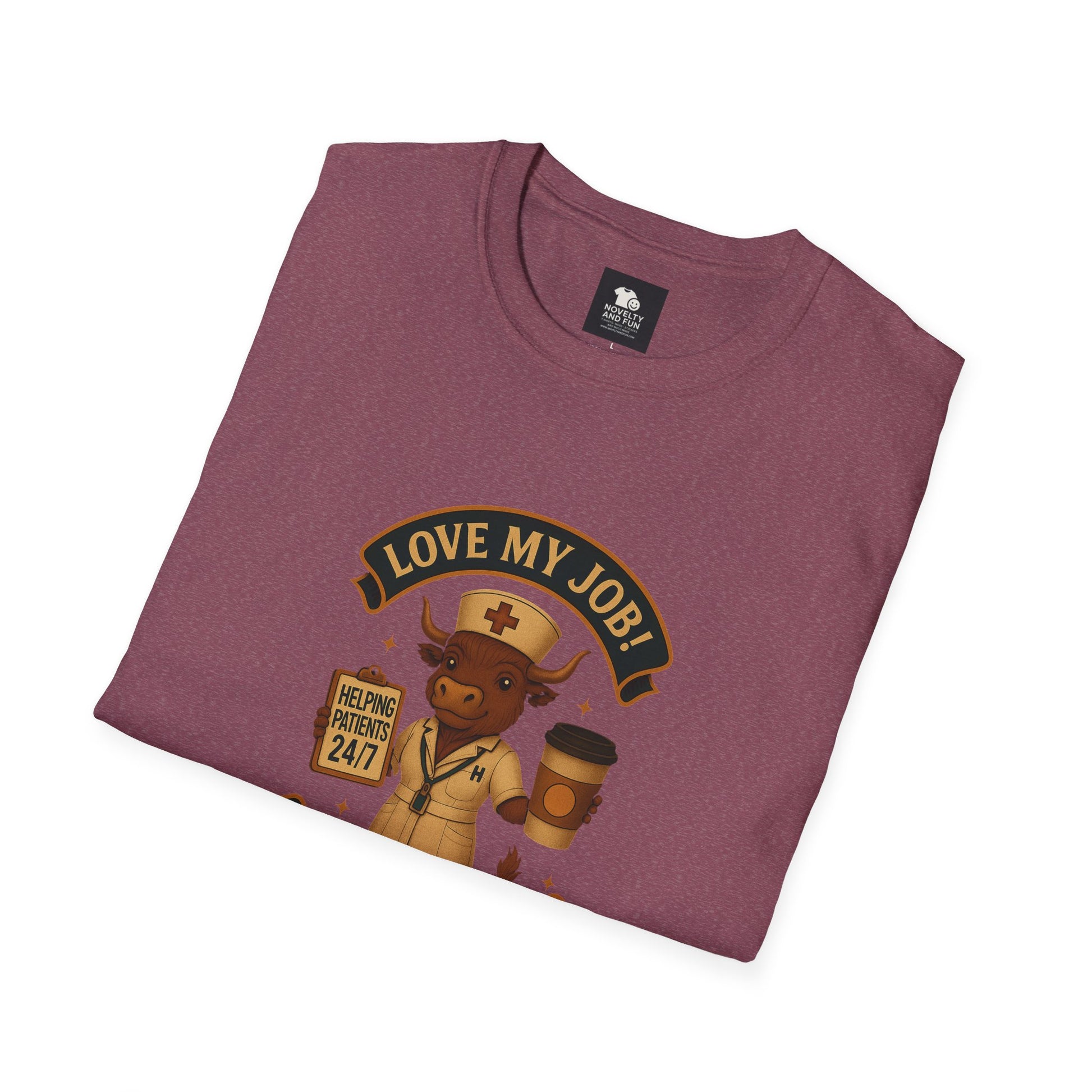 Funny HCA Highland Cow Coffee Lover Softstyle T-Shirt