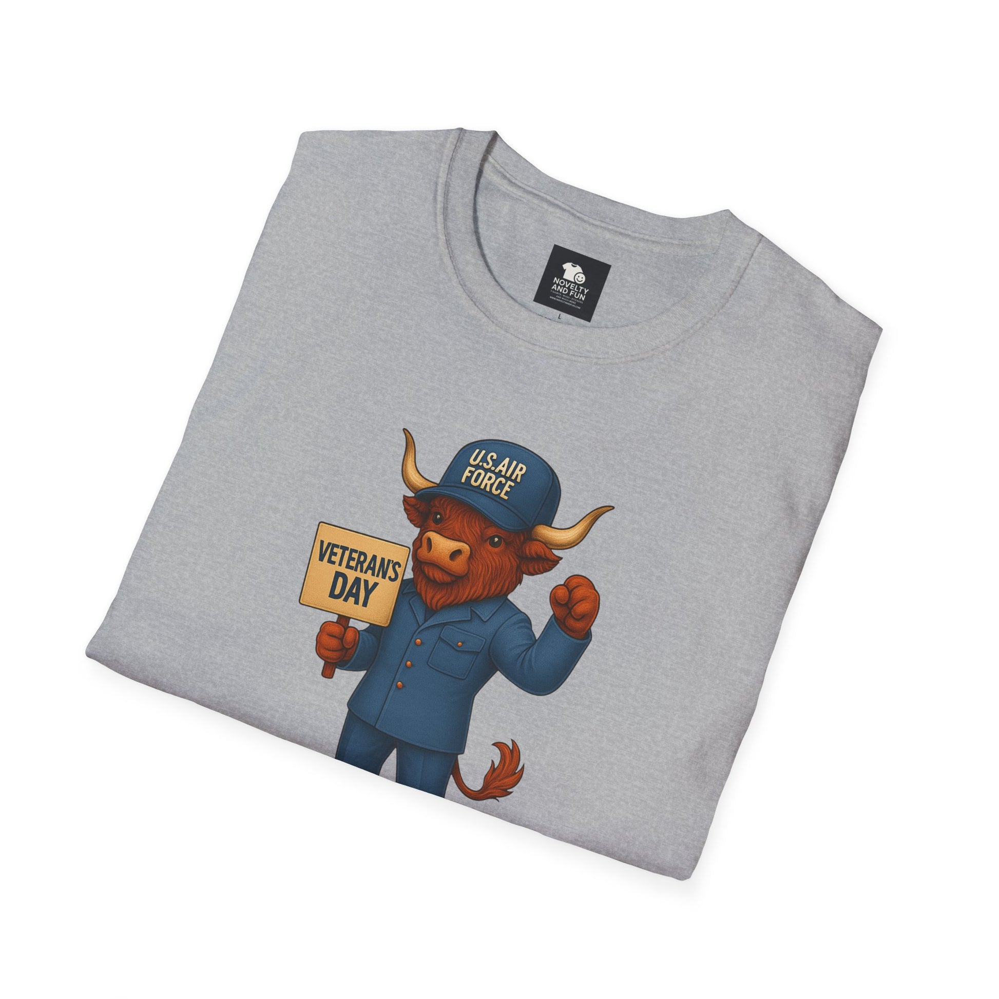 Air Force Veteran's Day Highland Cow T-Shirt