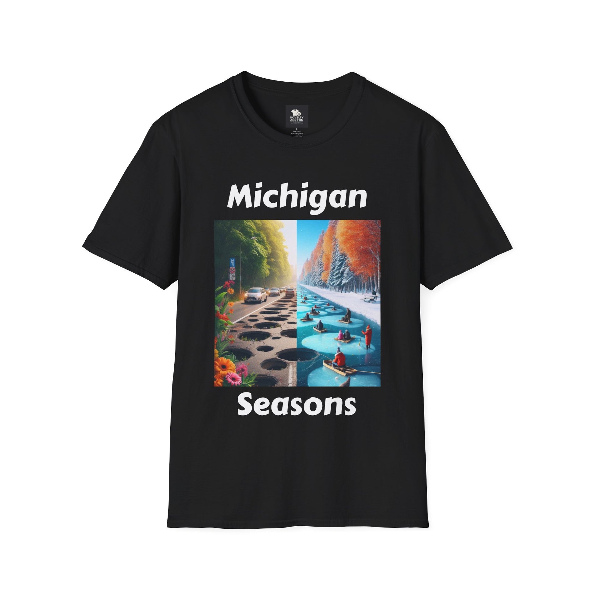 Michigan Seasons Unisex T-Shirt | Great Lakes Gift, Nature Enthusiast Apparel,