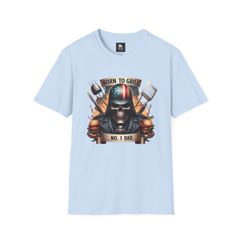 Born to Grill No. 1 Dad T-Shirt - Perfect Gift for Father's Day & BBQ Lovers