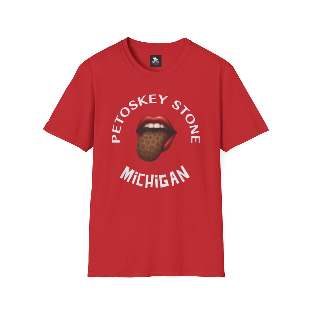 Graphic Tee with Petoskey Stone Licker! Michigan Lake Style