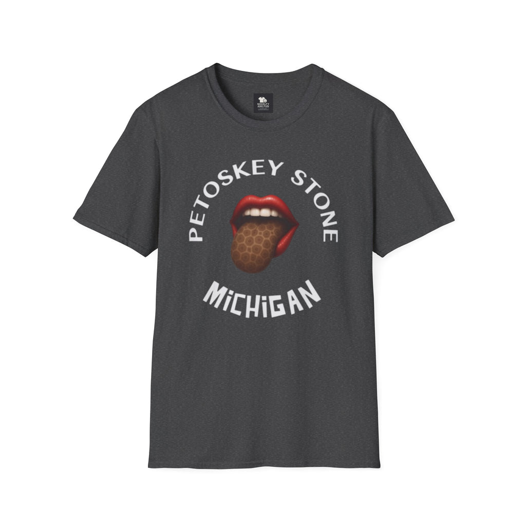 Graphic Tee with Petoskey Stone Licker! Michigan Lake Style