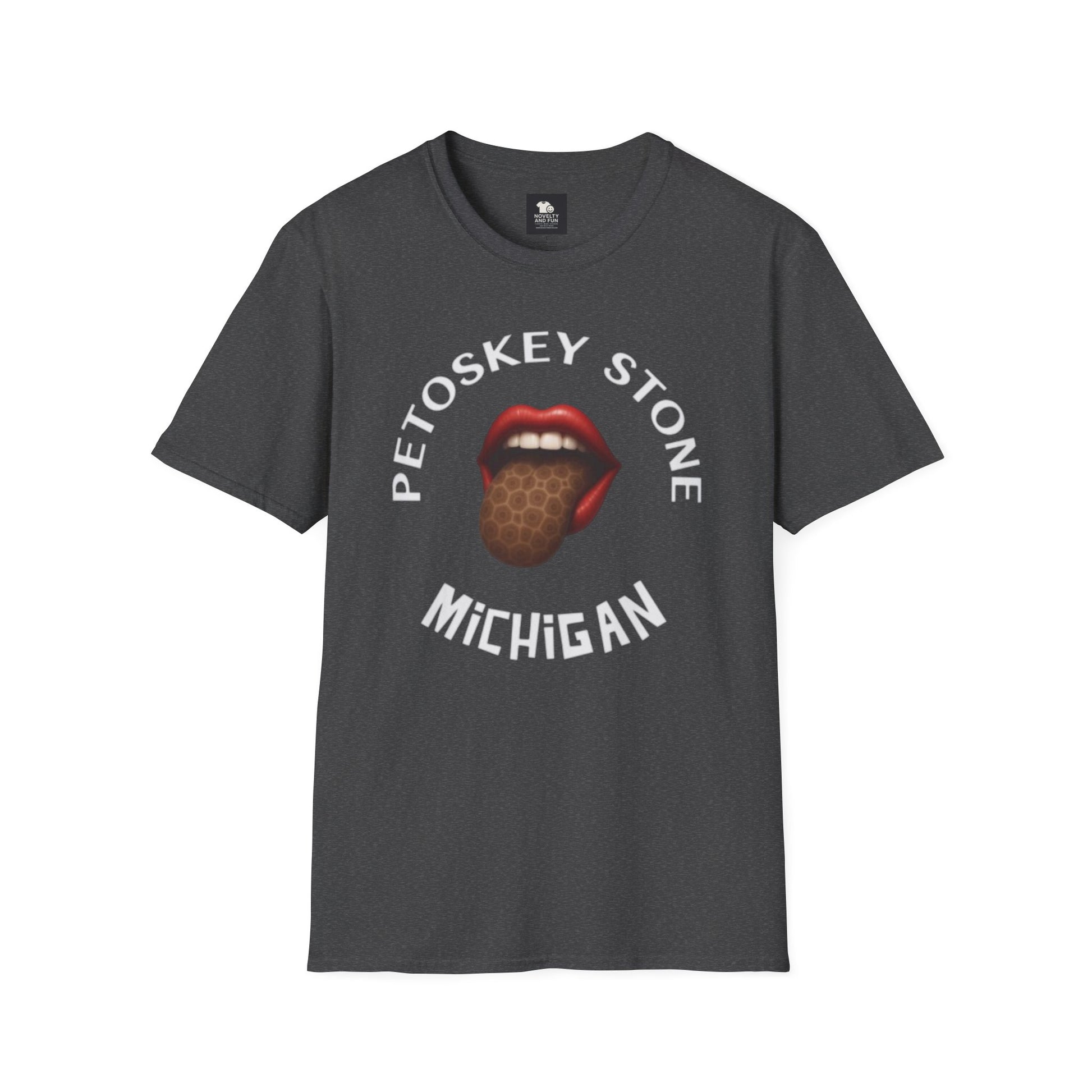 Graphic Tee with Petoskey Stone Licker! Michigan Lake Style
