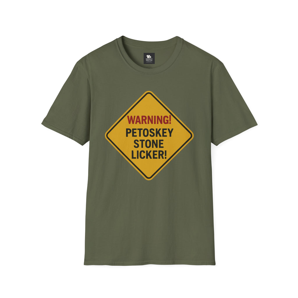 Warning! Contains Petoskey Stone Licker T-Shirt, Funny Gift, Unisex Tee, [...]