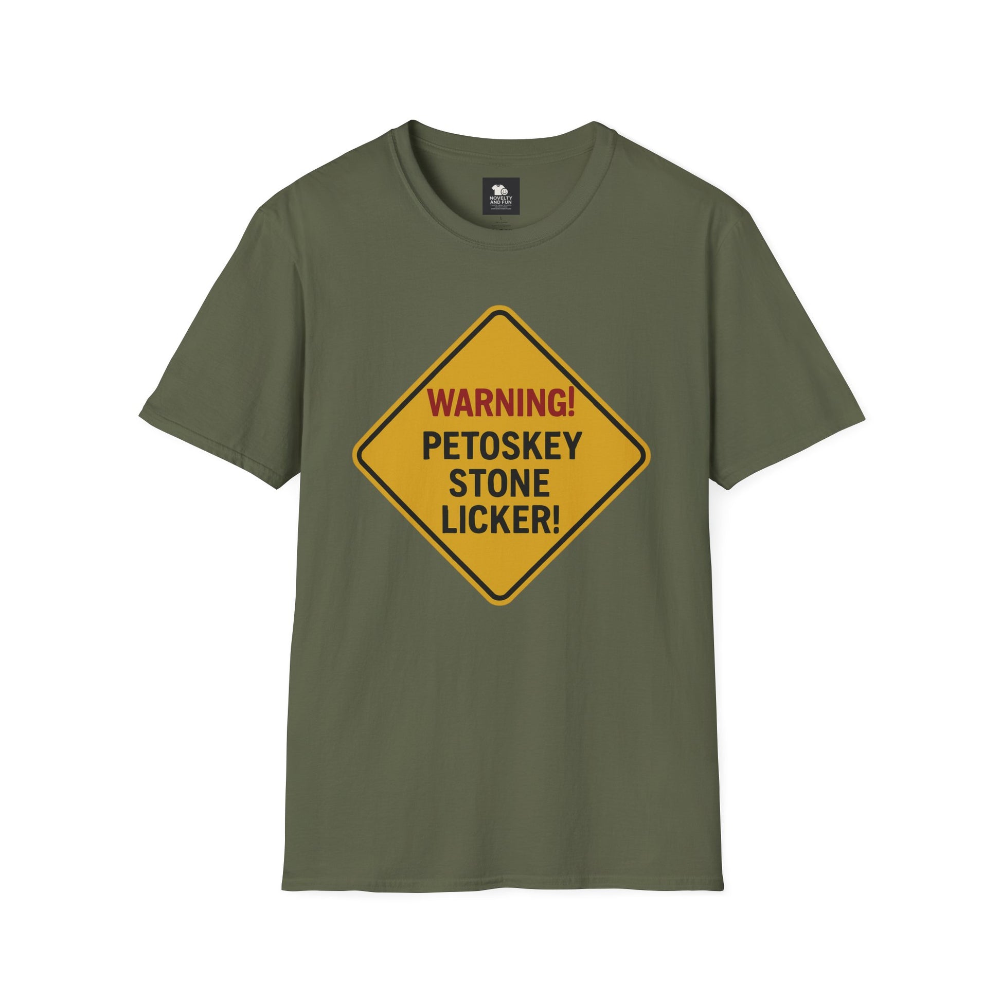 Warning! Contains Petoskey Stone Licker T-Shirt, Funny Gift, Unisex Tee, [...]
