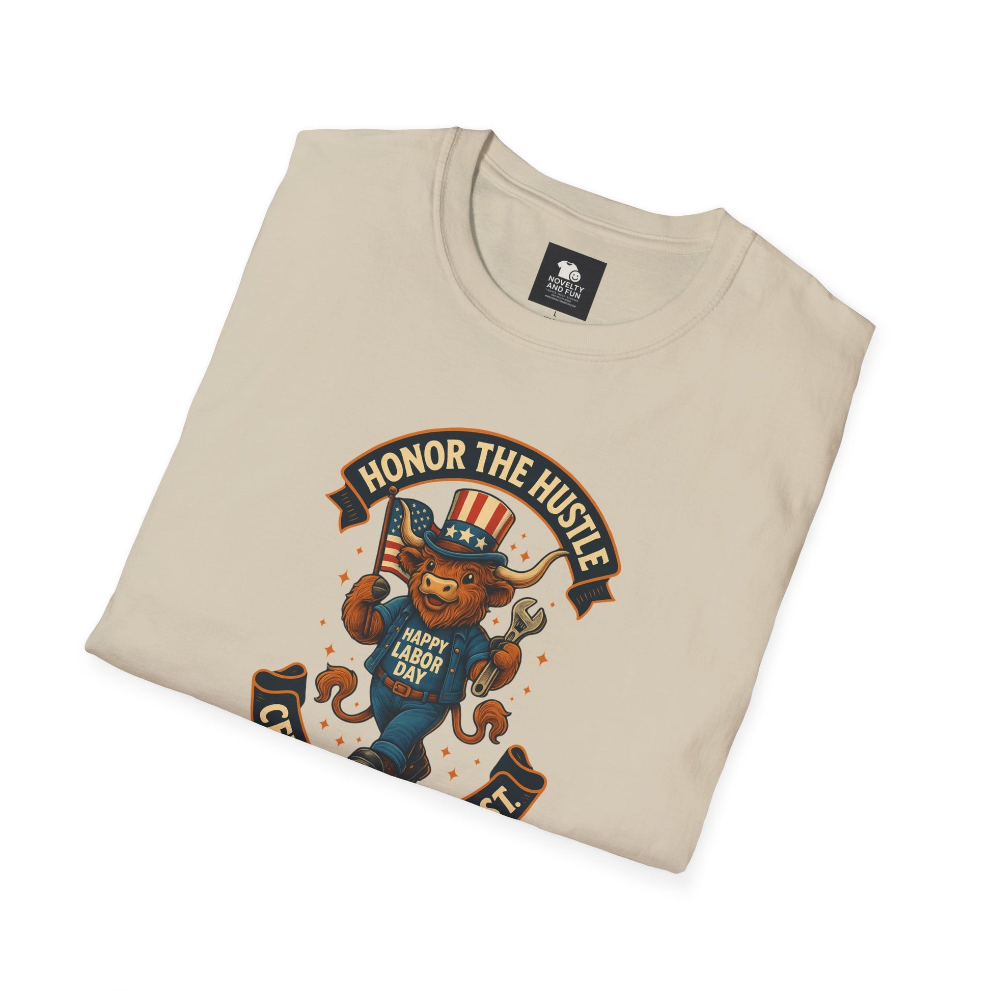 Celebrate Labor Day with Our Happy Highland Cow T-Shirt!