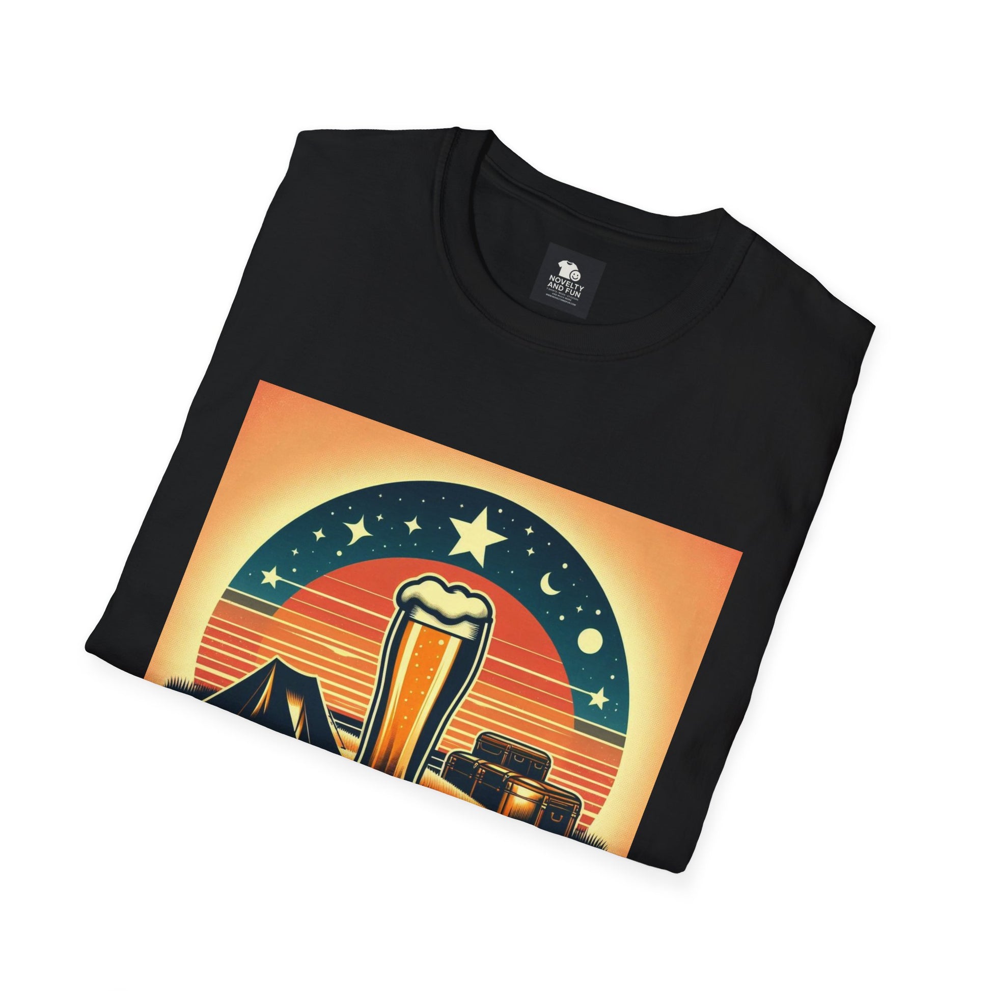 Vintage Beer Graphic Unisex T-Shirt | Retro Style Tee for Beer Lovers and Camping