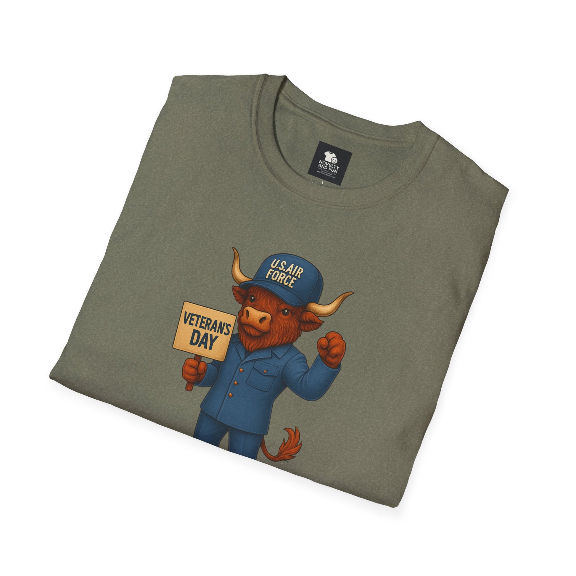 Air Force Veteran's Day Highland Cow T-Shirt