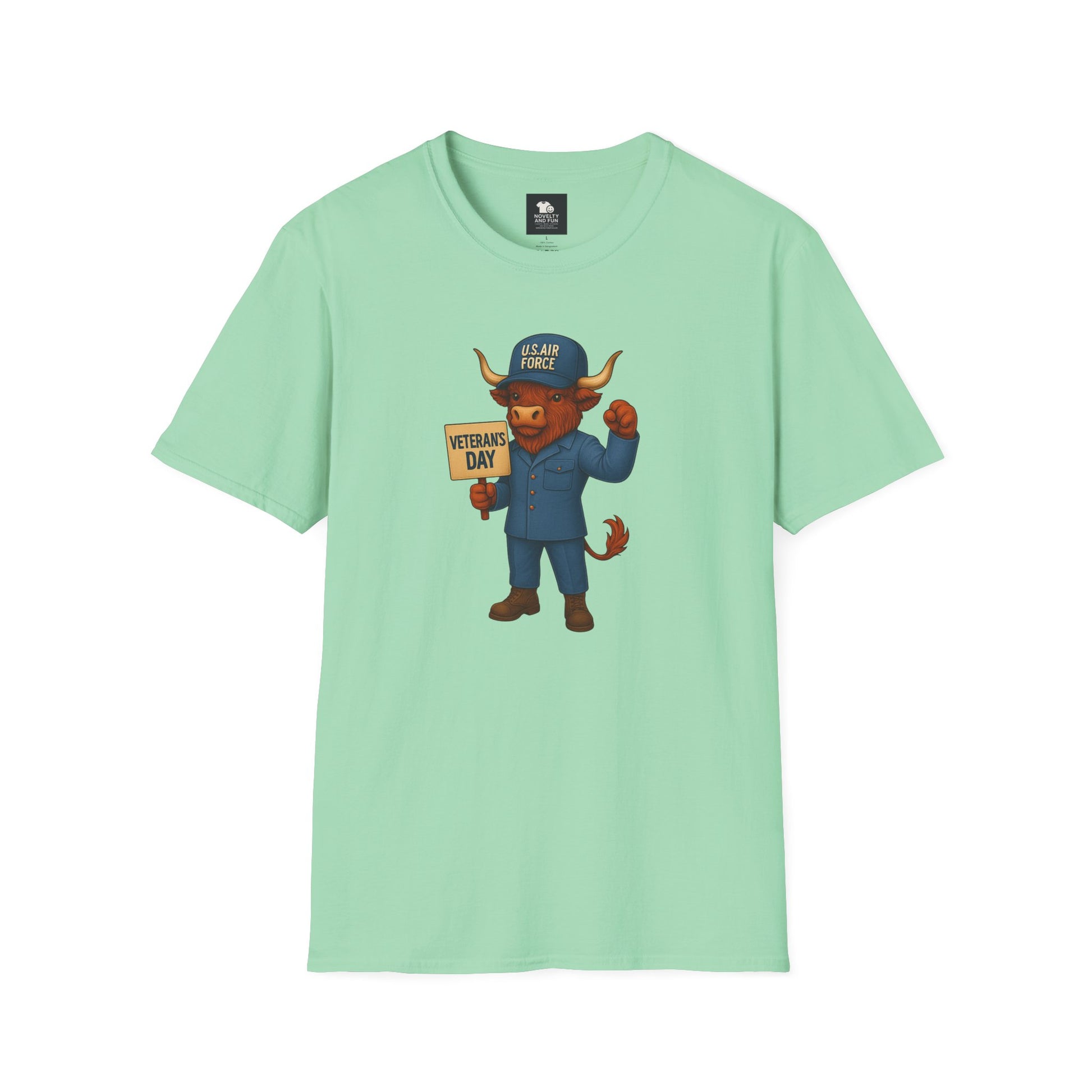 Air Force Veteran's Day Highland Cow T-Shirt