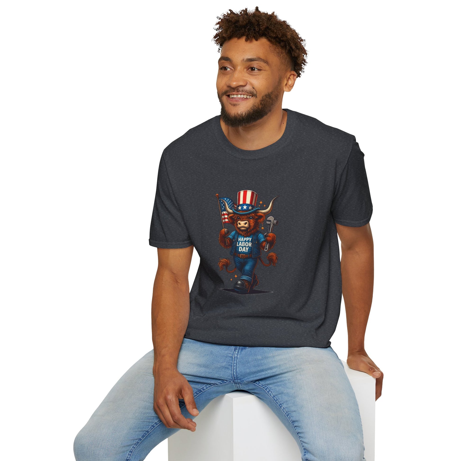 Happy Labor Day Highland Cow T-Shirt