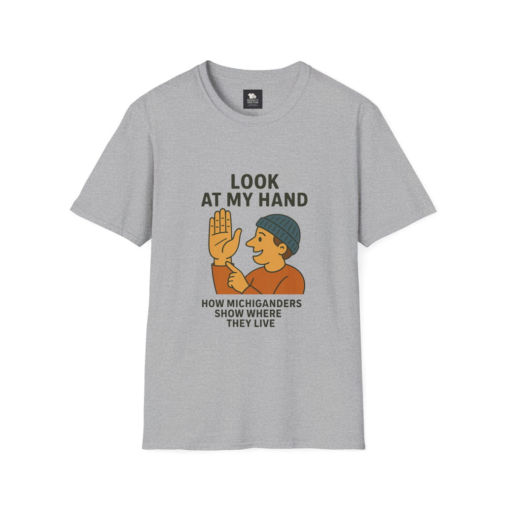 Michigan How to Show Where You Live T-Shirt, Funny Graphic Tee, Unique Gift