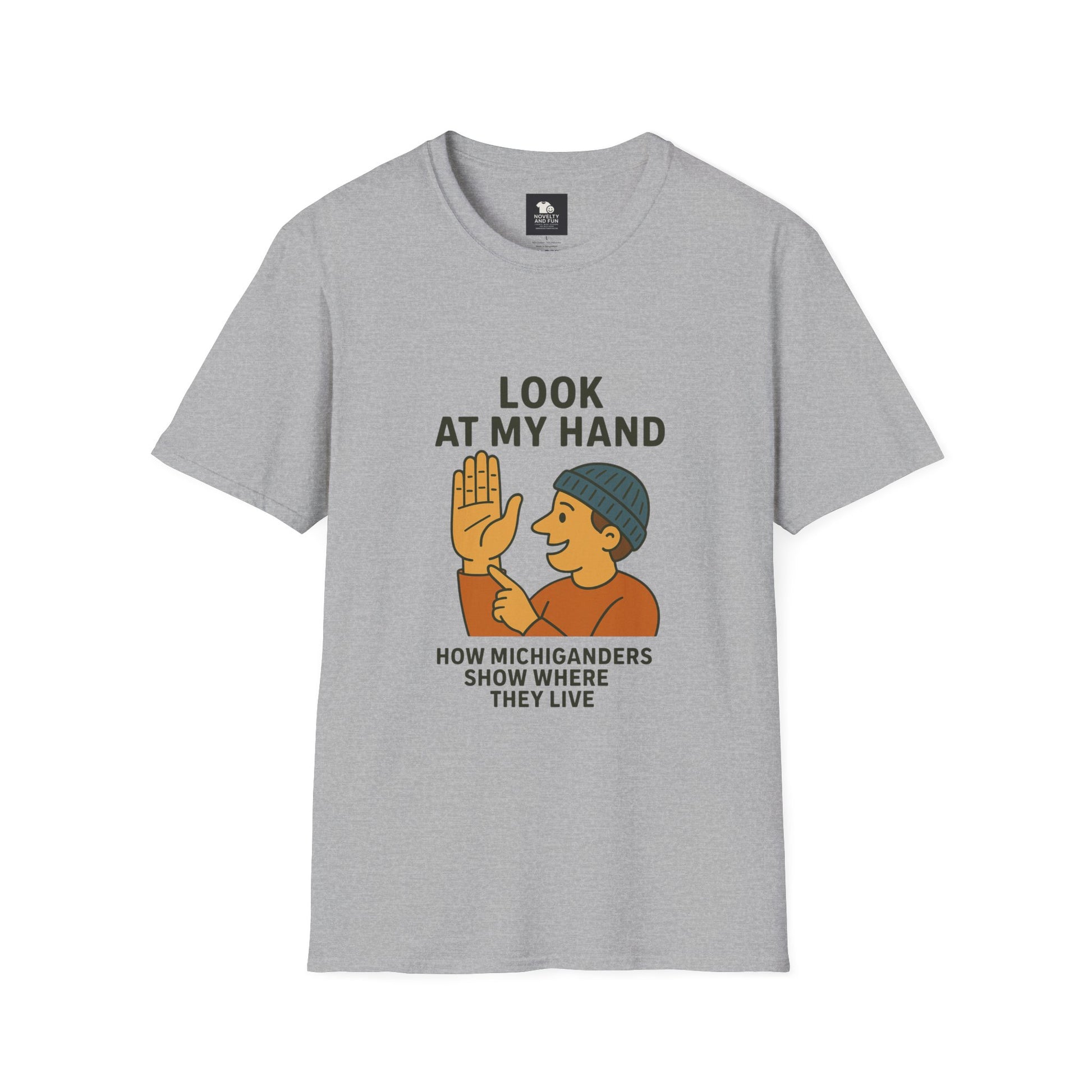 Michigan How to Show Where You Live T-Shirt, Funny Graphic Tee, Unique Gift