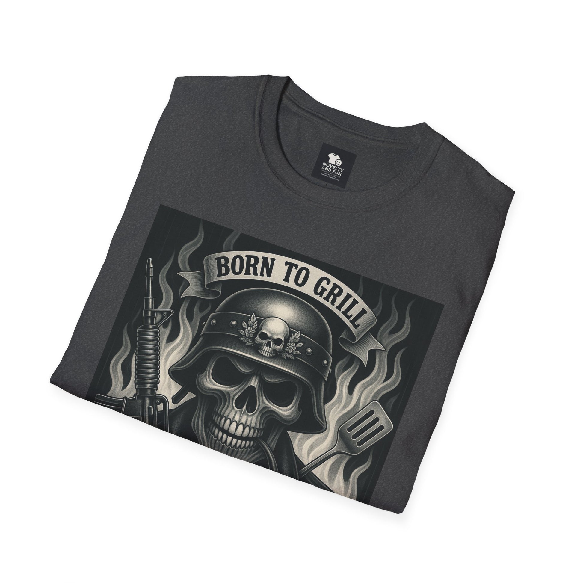 Born to Grill Dad T-Shirt, Skull Design Tee, Father's Day Gift, BBQ Lover