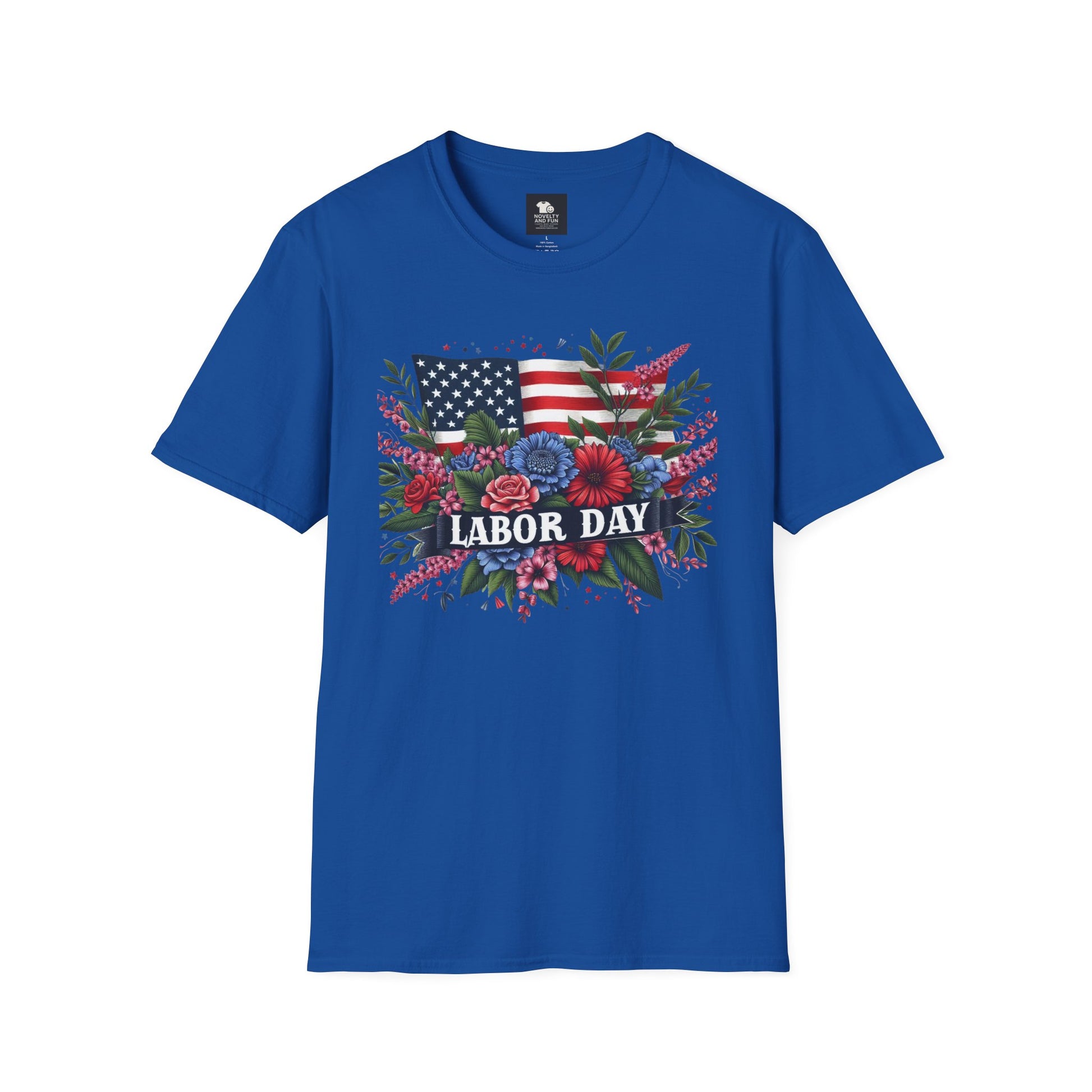 Labor Day Floral T-Shirt, Patriotic Tee