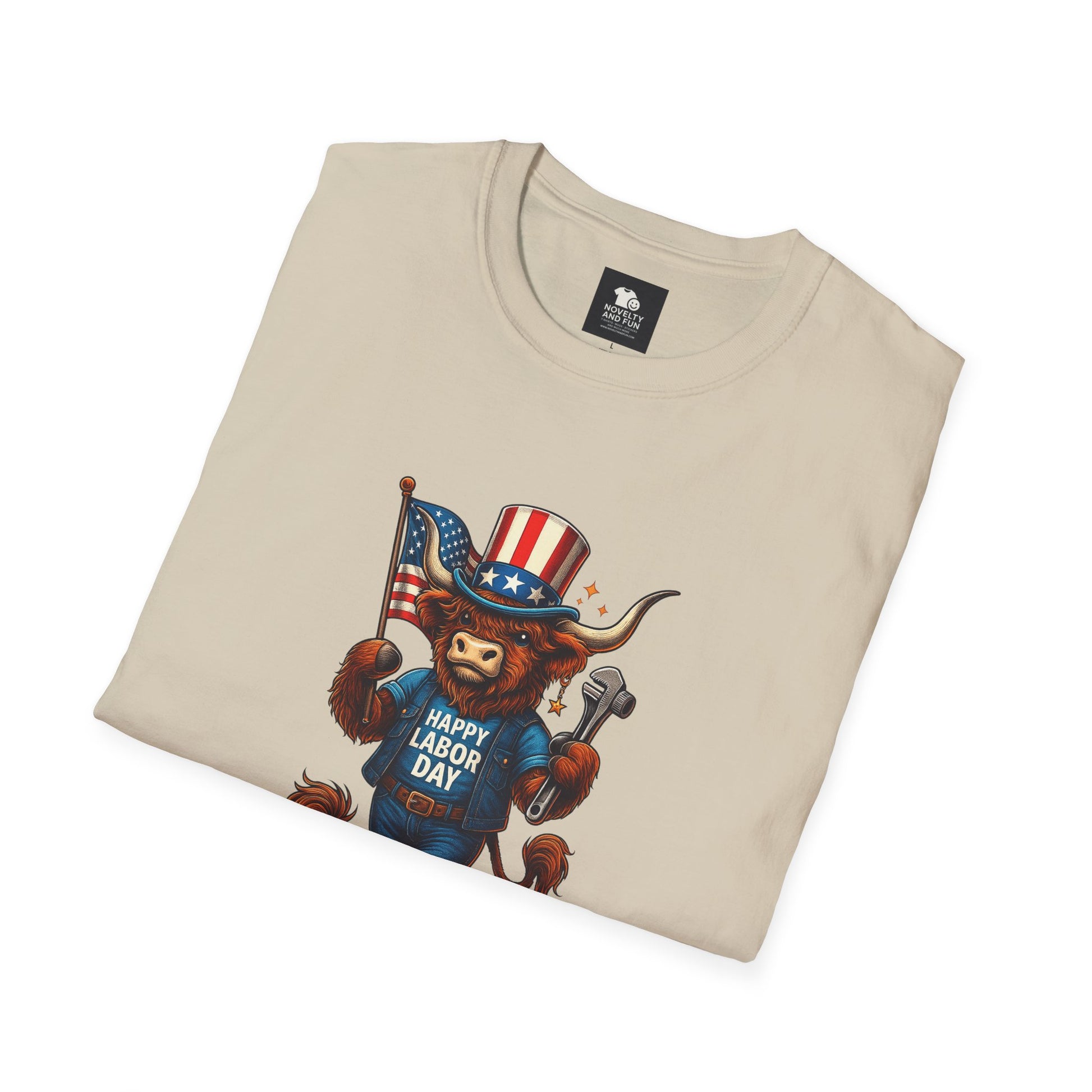 Happy Labor Day Highland Cow T-Shirt