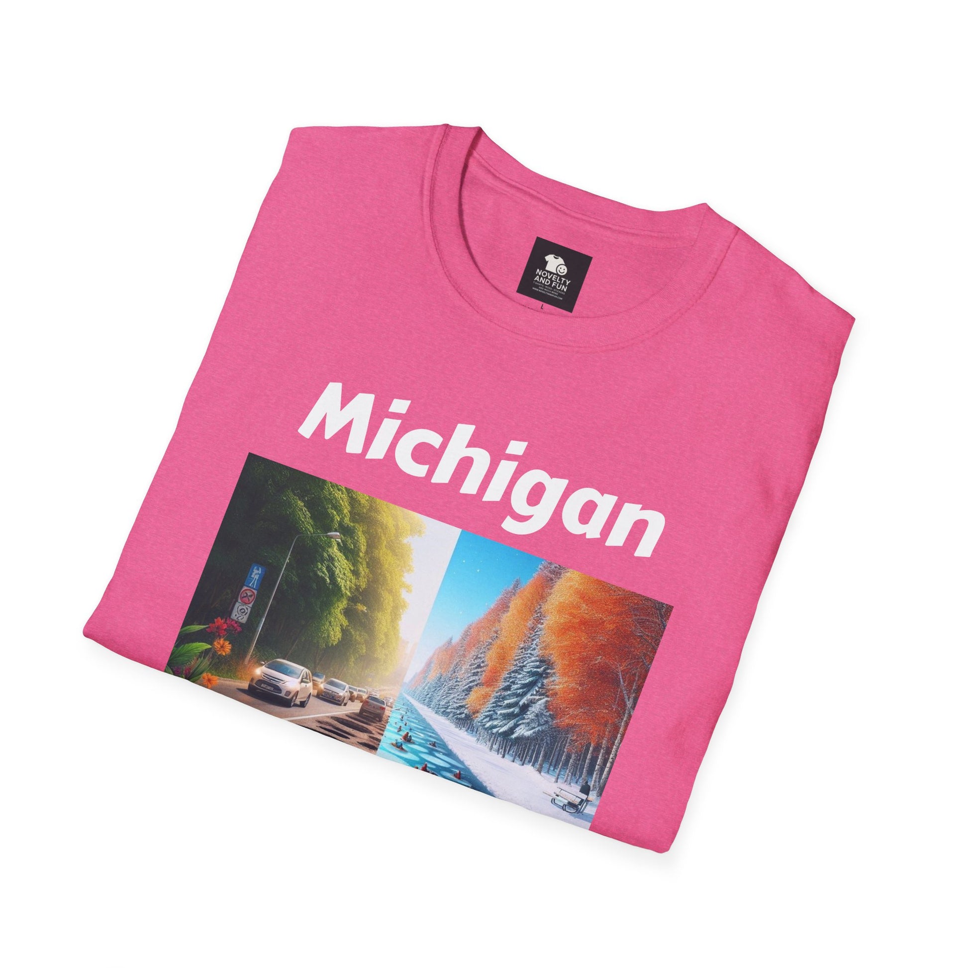 Michigan Seasons Unisex T-Shirt | Great Lakes Gift, Nature Enthusiast Apparel,