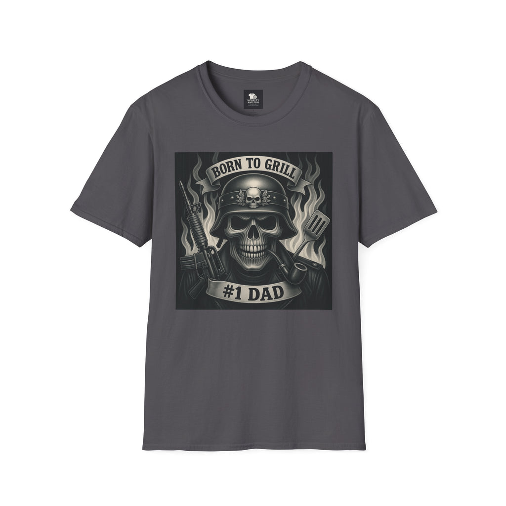 Born to Grill Dad T-Shirt, Skull Design Tee, Father's Day Gift, BBQ Lover