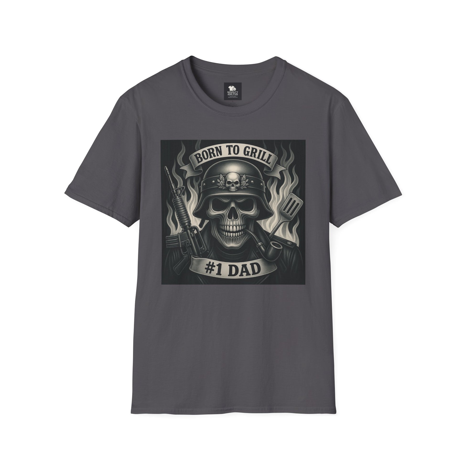 Born to Grill Dad T-Shirt, Skull Design Tee, Father's Day Gift, BBQ Lover