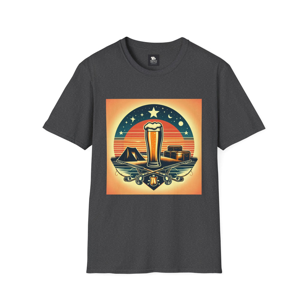 Vintage Beer Graphic Unisex T-Shirt | Retro Style Tee for Beer Lovers and Camping