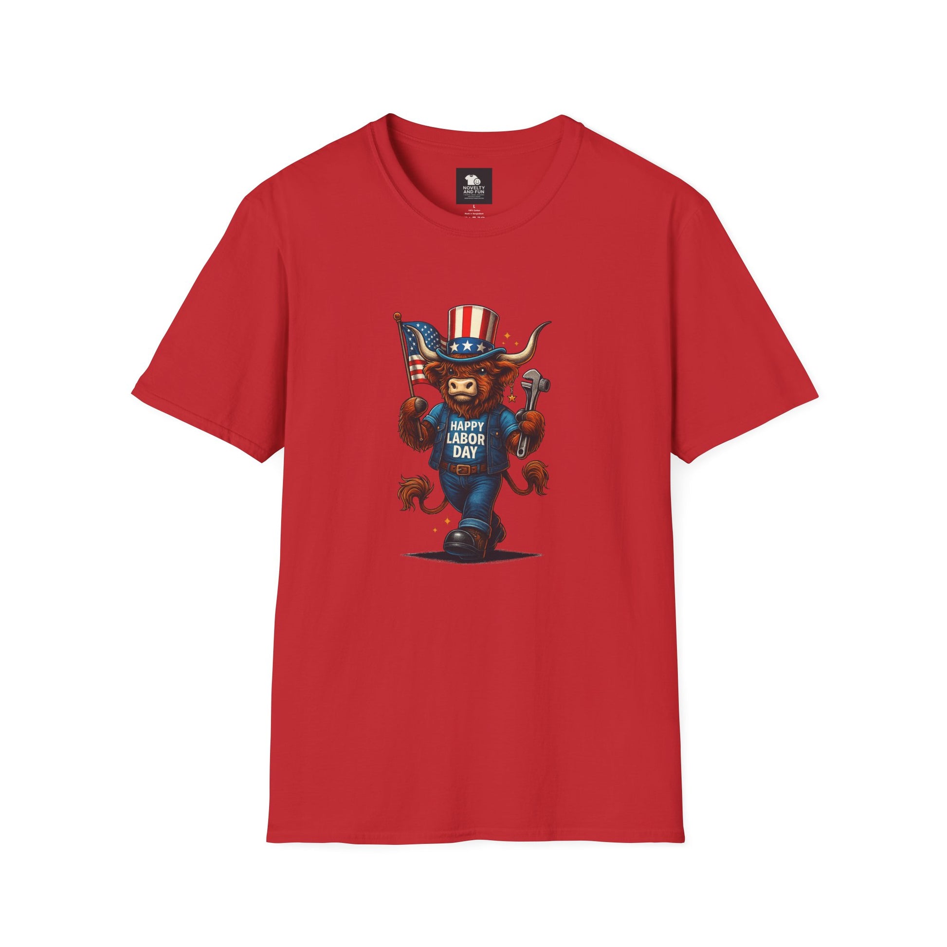 Happy Labor Day Highland Cow T-Shirt