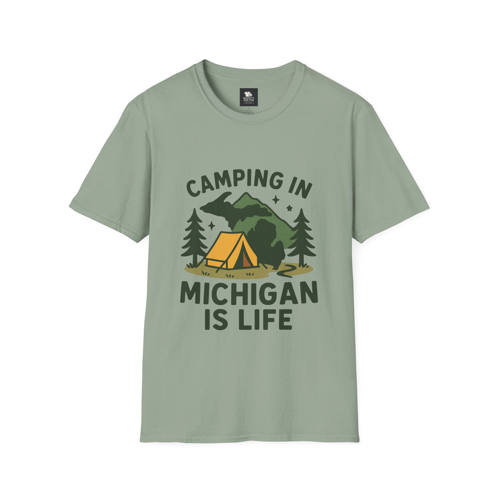 Michigan Camping Is Life T-Shirt - Outdoor Adventure Tee