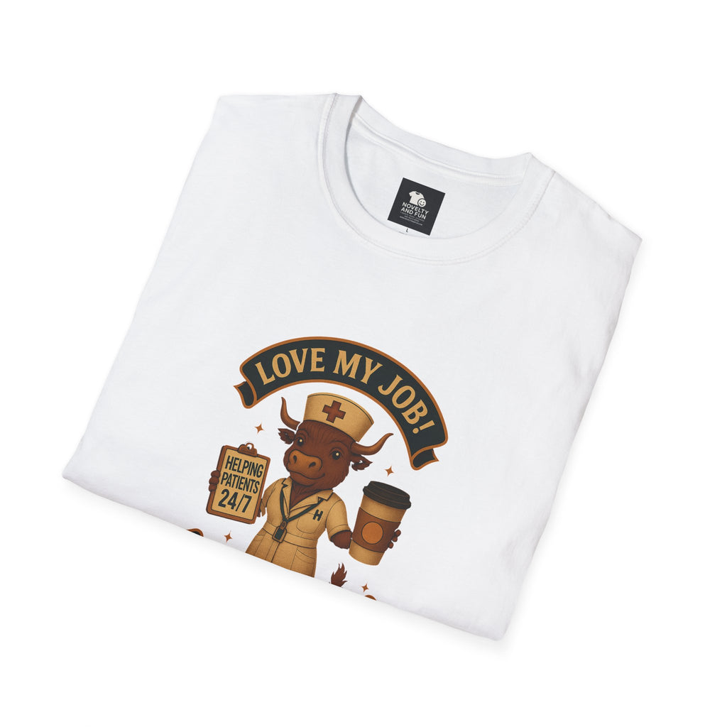Funny HCA Highland Cow Coffee Lover Softstyle T-Shirt