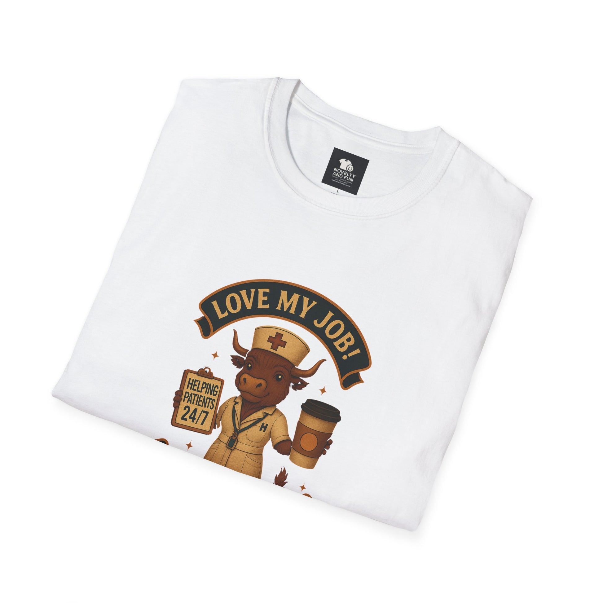 Funny HCA Highland Cow Coffee Lover Softstyle T-Shirt