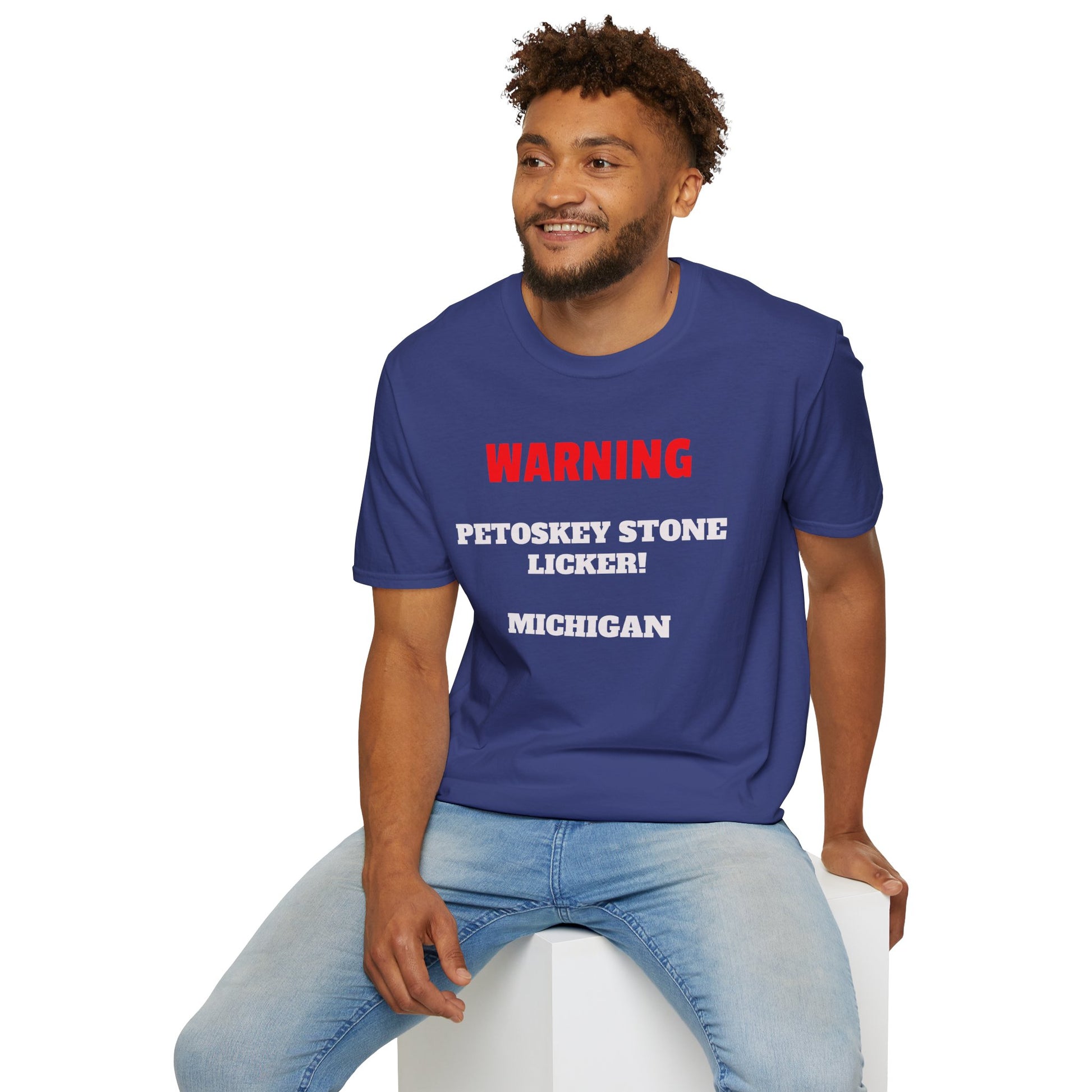 Petoskey Stone Licker Unisex Softstyle T-Shirt - Perfect for Michigan Lovers